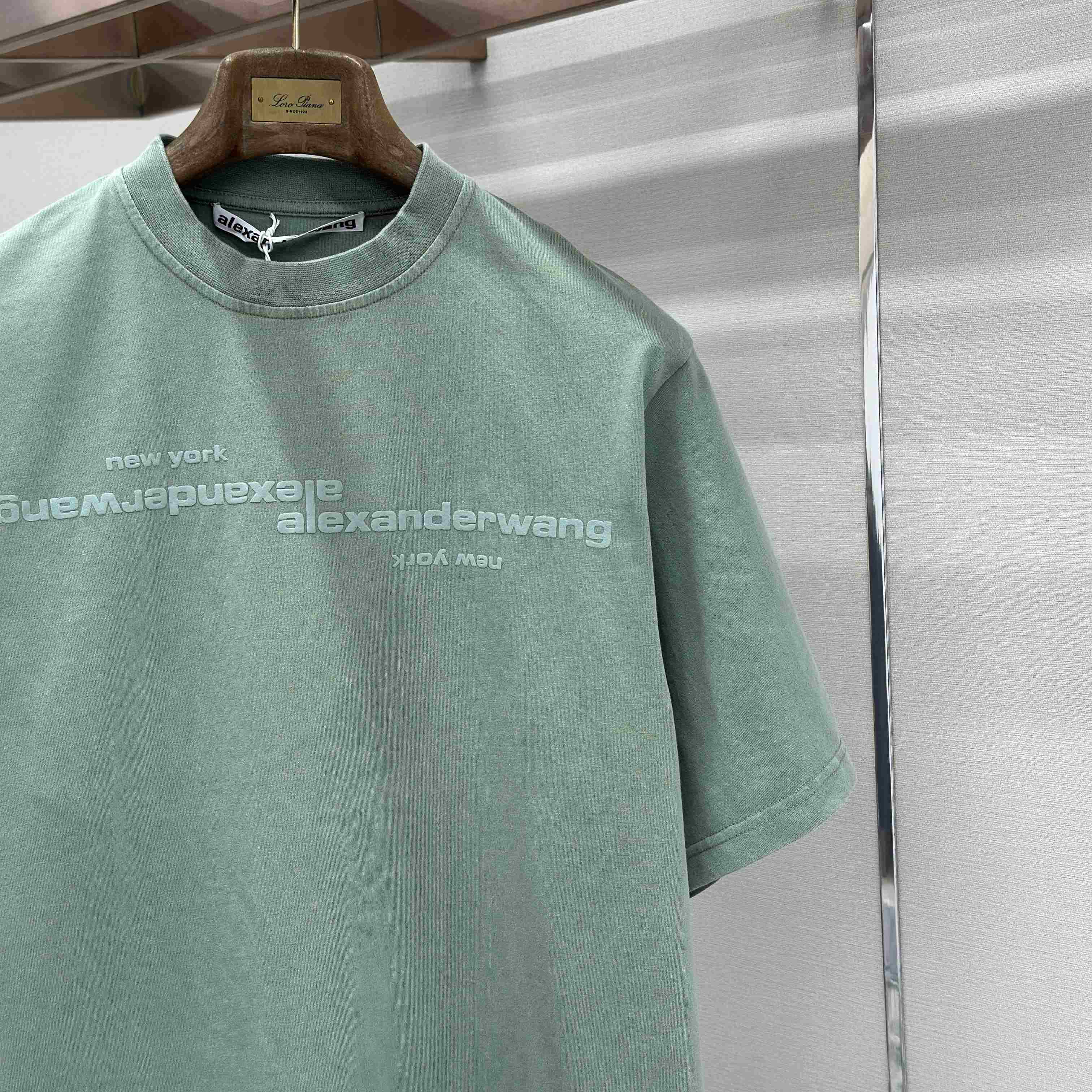 Alexander Wang Mirrored Logo Short Sleeve Tee  - DesignerGu