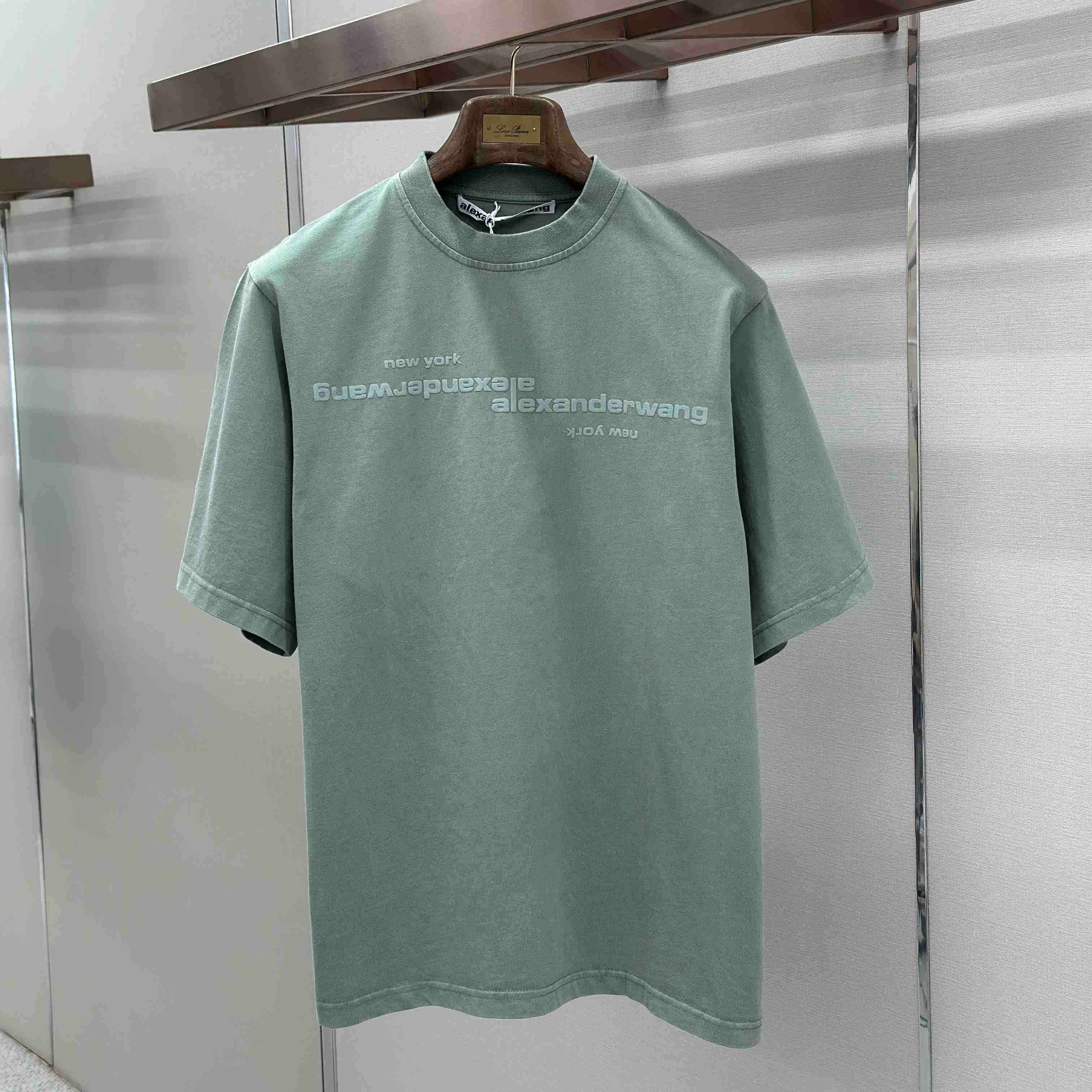 Alexander Wang Mirrored Logo Short Sleeve Tee  - DesignerGu