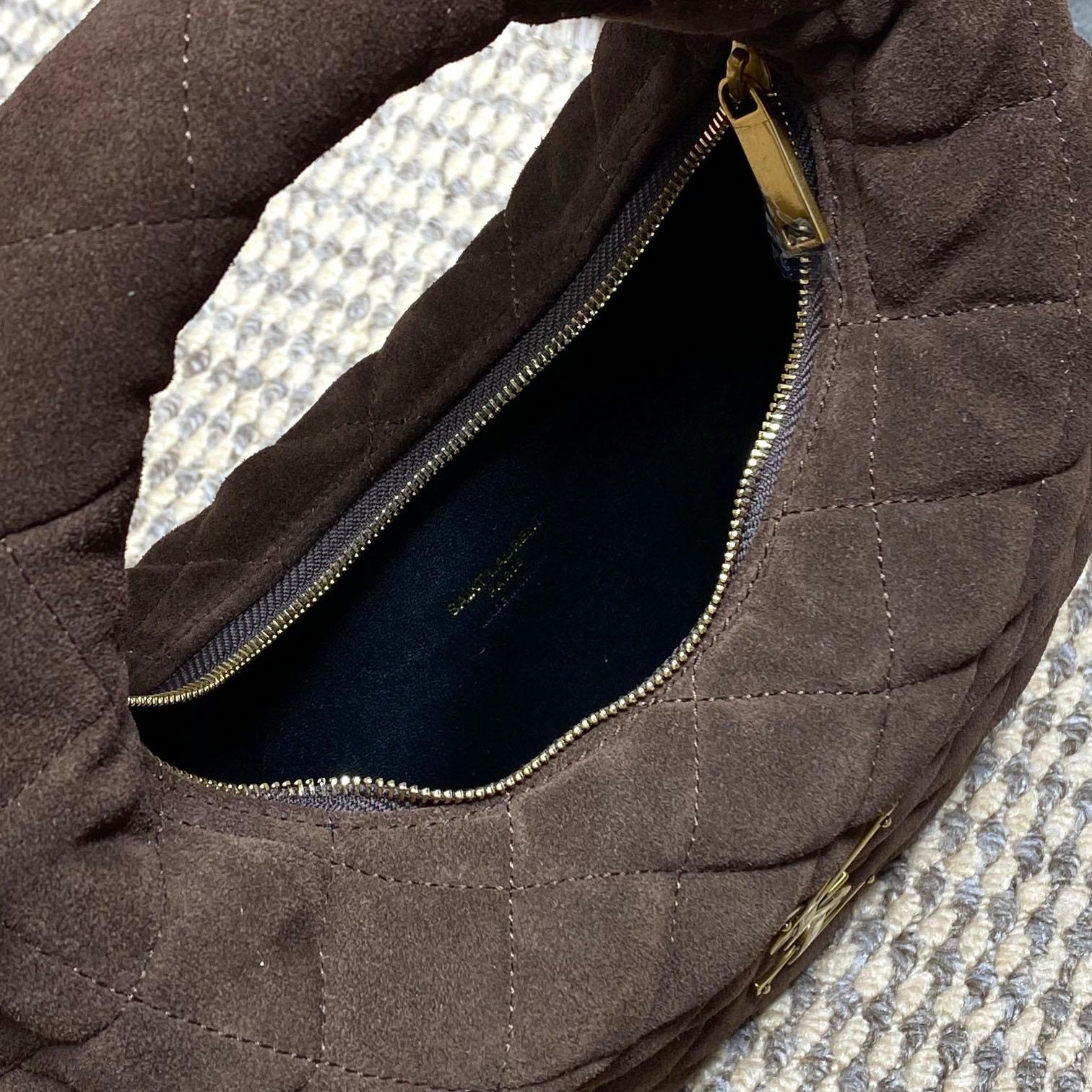 Saint Laurent Icarino In Quilted Suede - DesignerGu