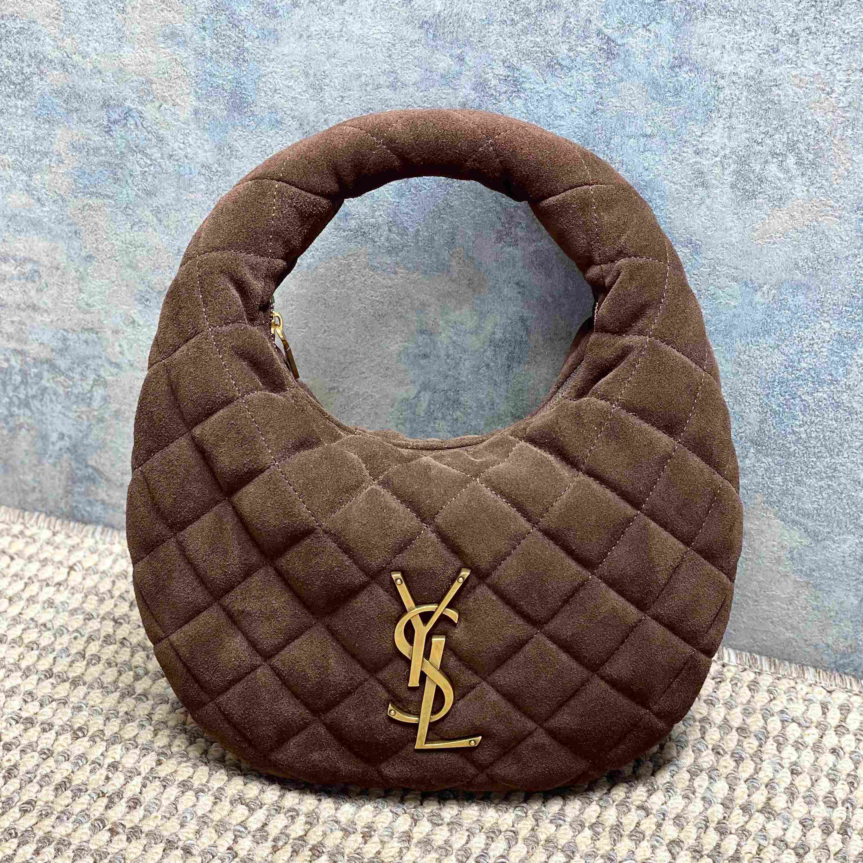 Saint Laurent Icarino In Quilted Suede - DesignerGu