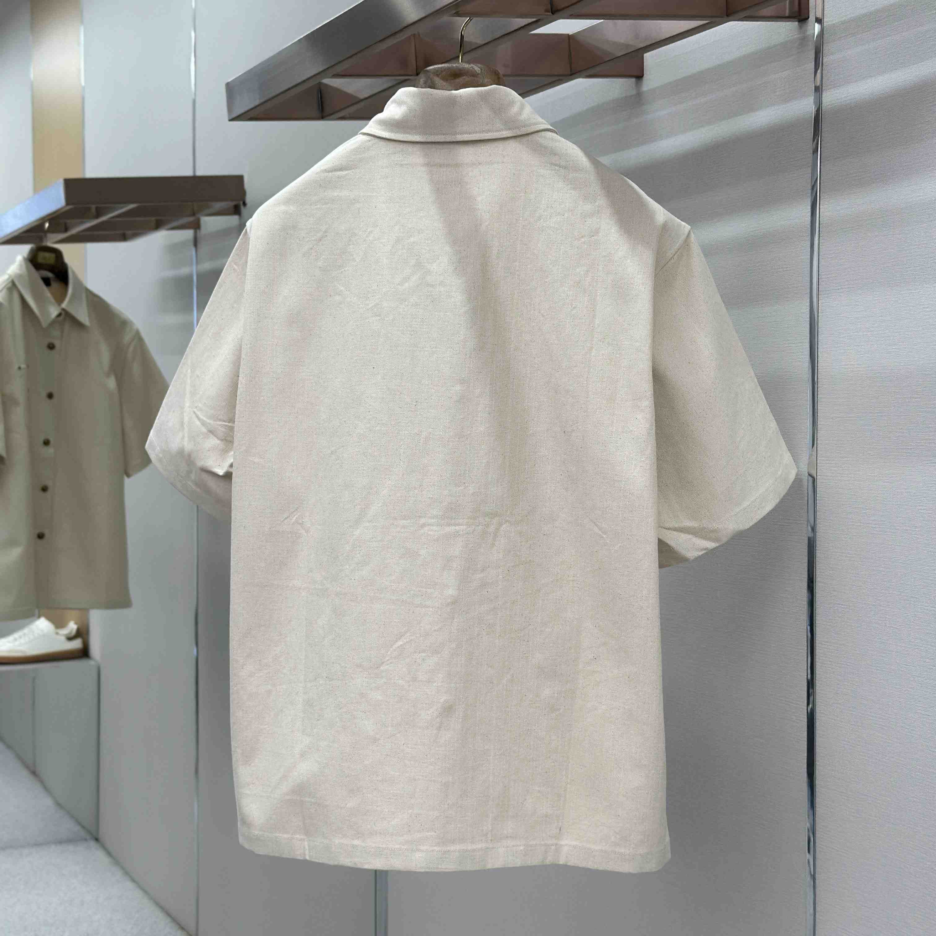 Louis Vuitton Short-Sleeved Silk-Cotton Shirt 1AK7CE - DesignerGu