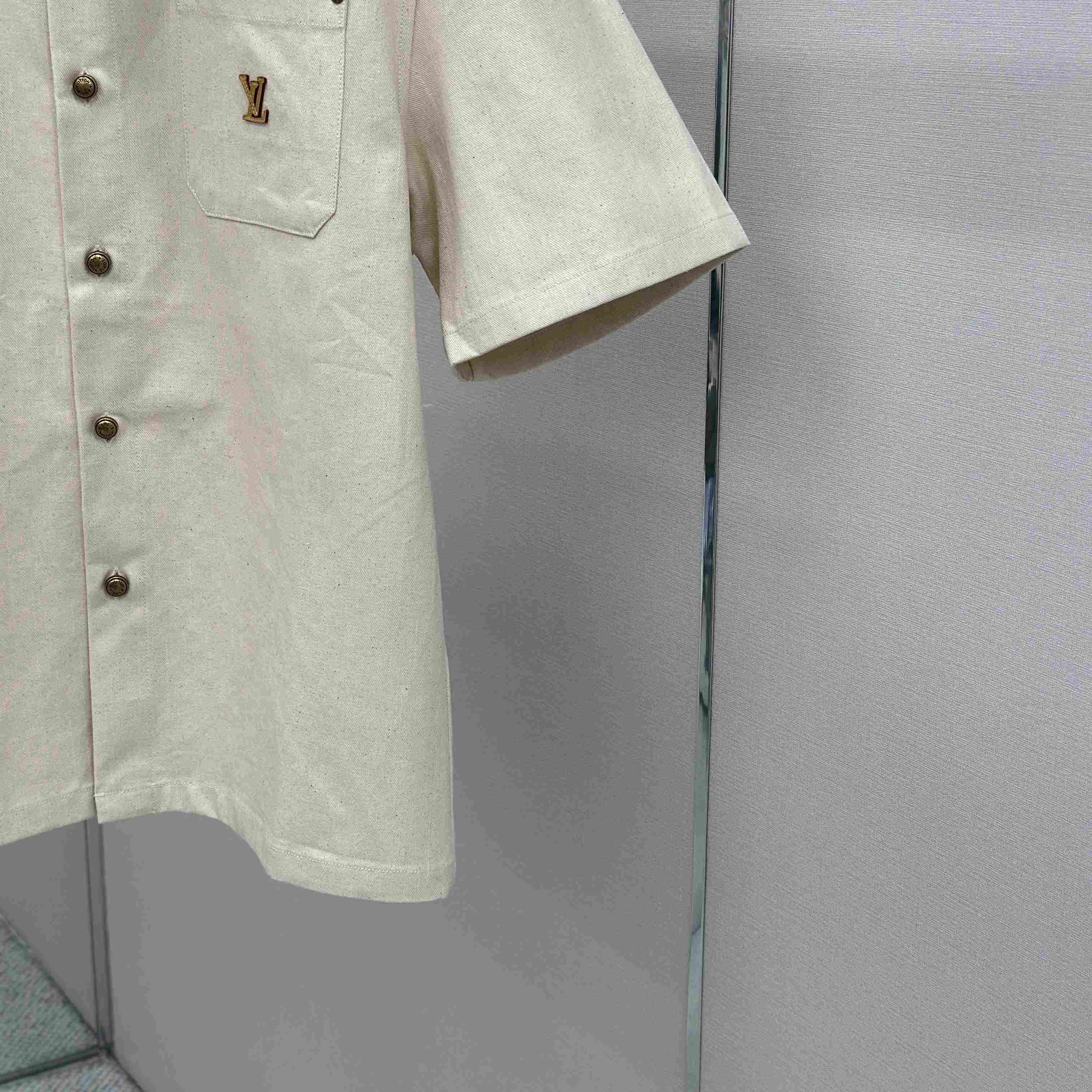 Louis Vuitton Short-Sleeved Silk-Cotton Shirt 1AK7CE - DesignerGu
