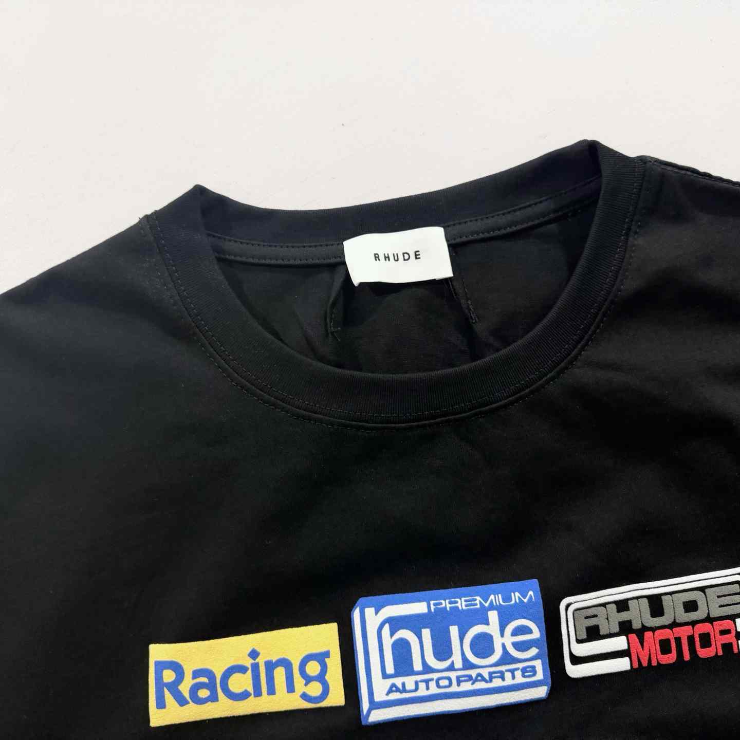Rhude Petrol Patch Tee ' Black' - DesignerGu