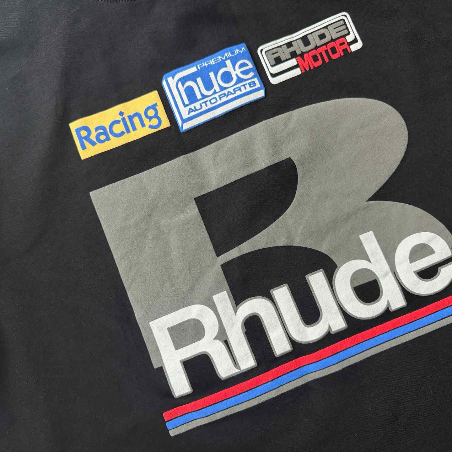 Rhude Petrol Patch Tee ' Black' - DesignerGu