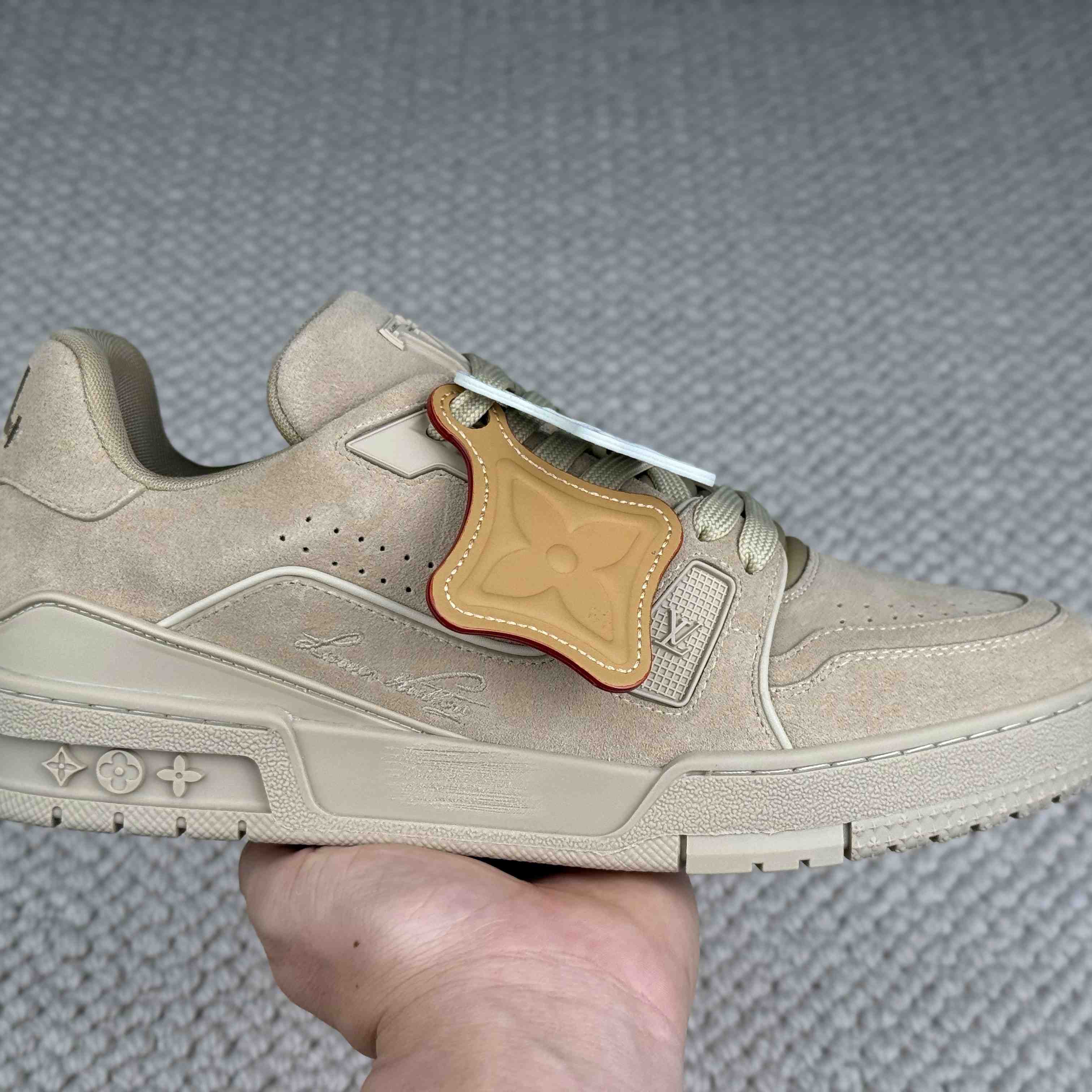 Louis Vuitton LV Trainer Distressed Sneaker 1AKBOA - DesignerGu