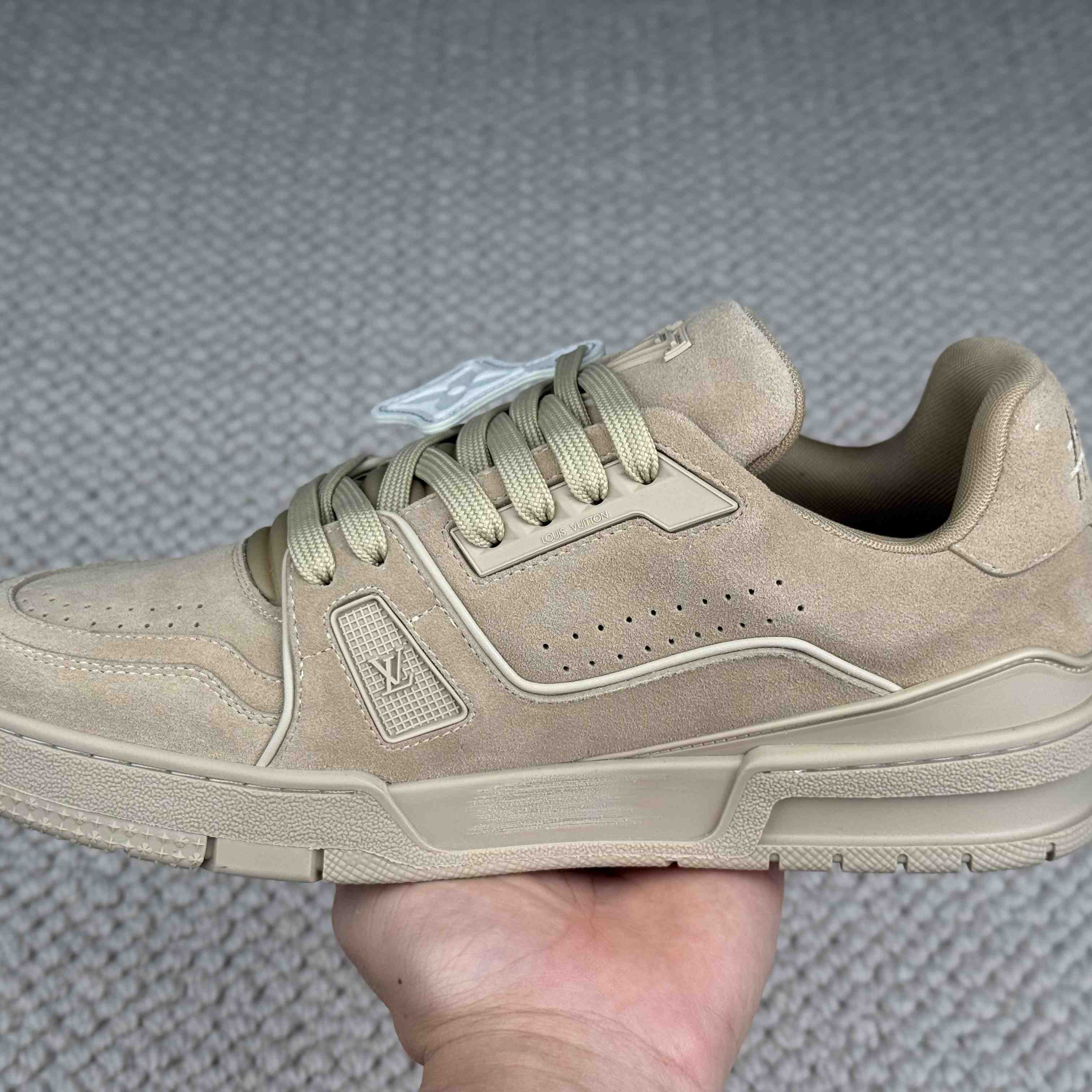 Louis Vuitton LV Trainer Distressed Sneaker 1AKBOA - DesignerGu