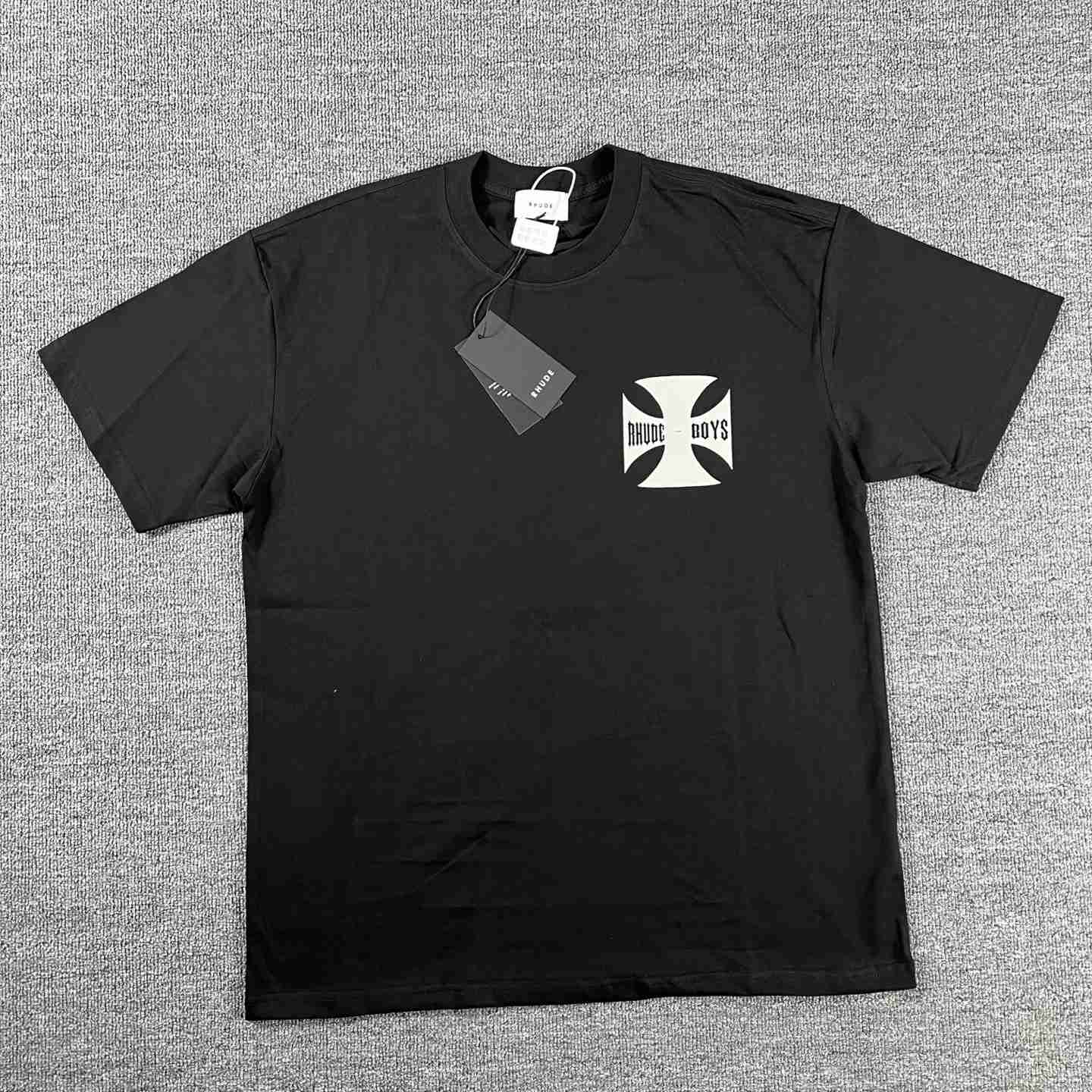 Rhude  Boys Tee 'Black' - DesignerGu