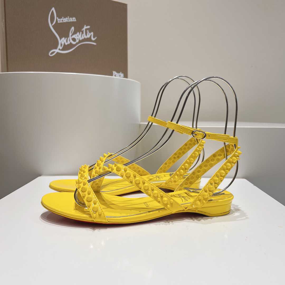 Christian Louboutin Mafaldina Spikes Leather Sandals - DesignerGu