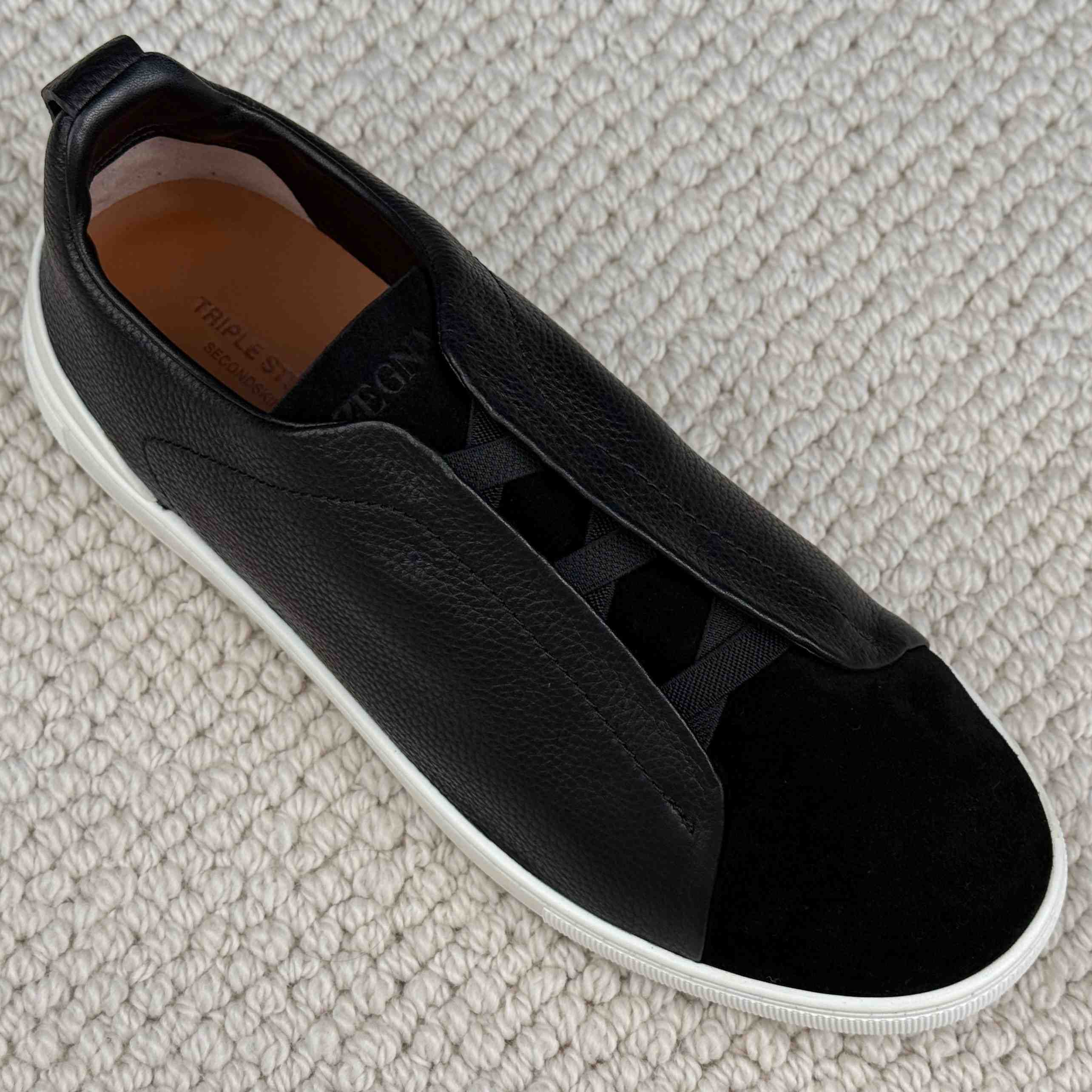 Zegna Triple Stitch Calfskin Sneaker - DesignerGu