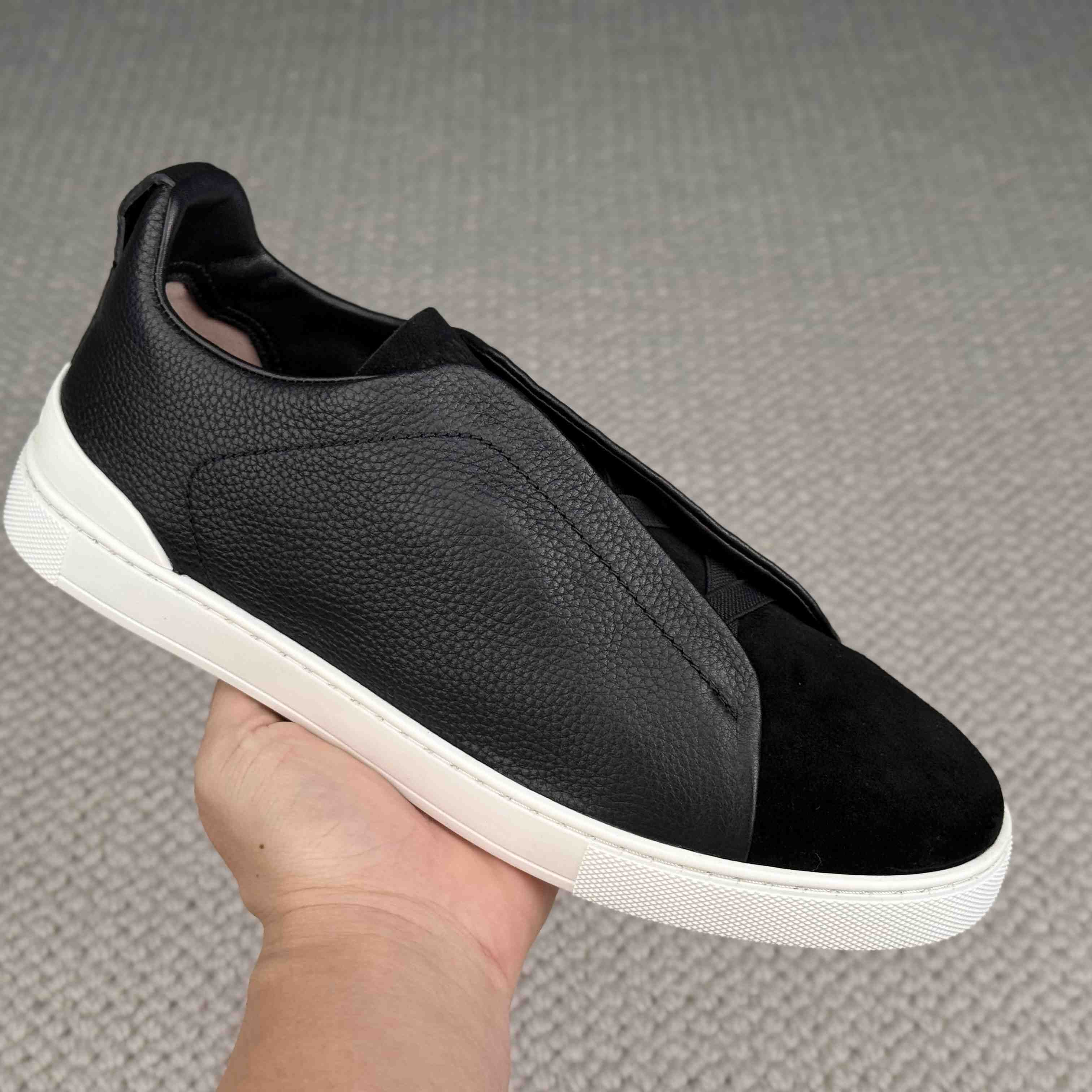 Zegna Triple Stitch Calfskin Sneaker - DesignerGu