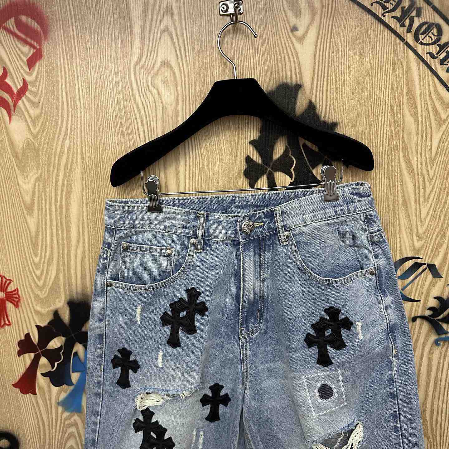 Chrome Hearts Denim Shorts - DesignerGu