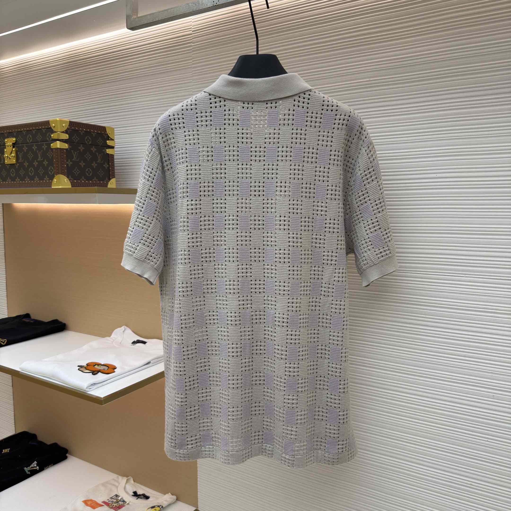 Louis Vuitton Tweedy Jacquard Short-Sleeved Shirt 1AKOVI - DesignerGu