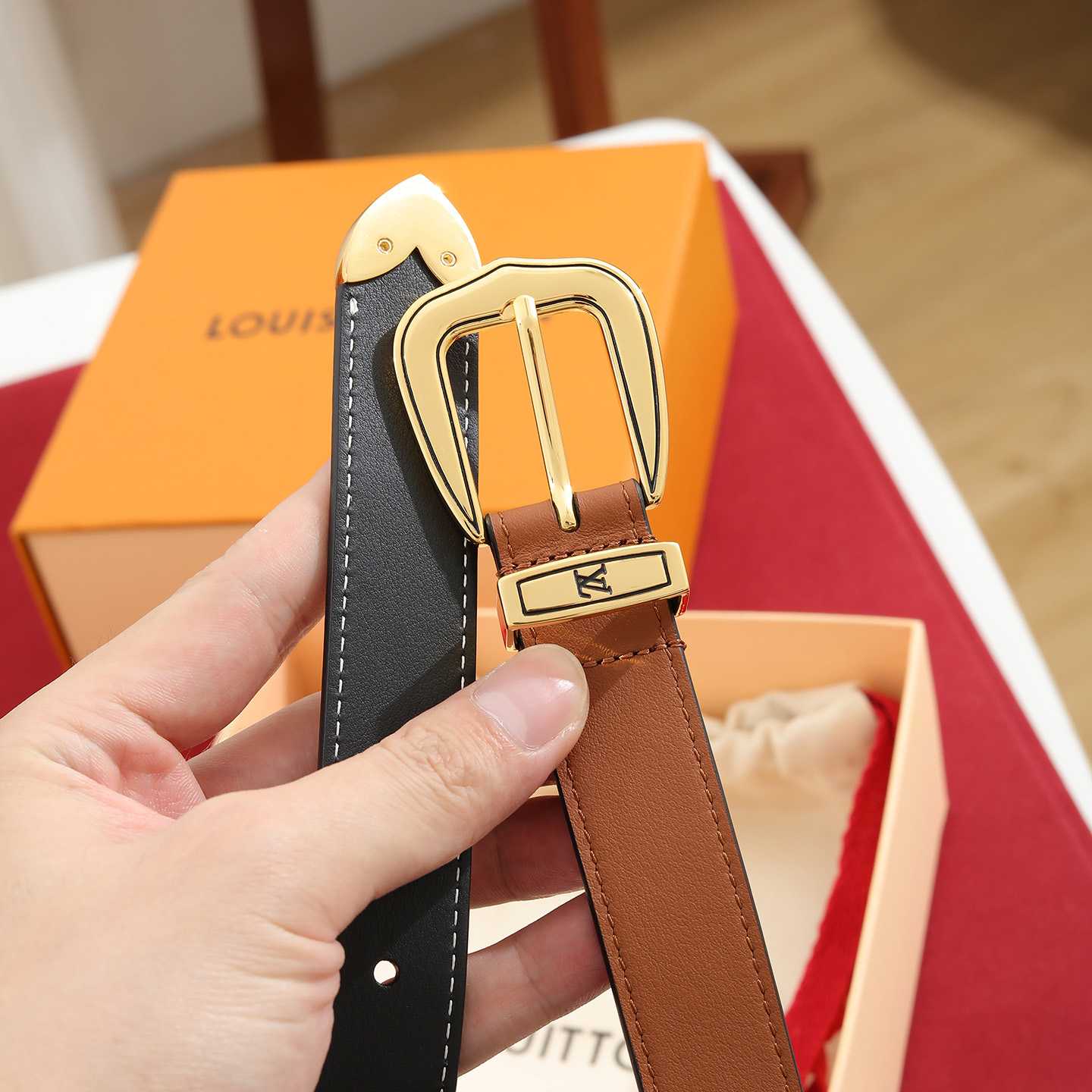 Louis Vuitton LV Dust 25mm Belt - DesignerGu