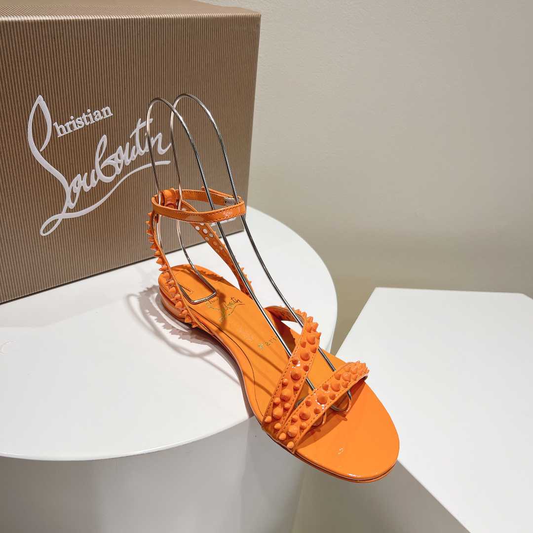 Christian Louboutin Mafaldina Spikes Leather Sandals - DesignerGu