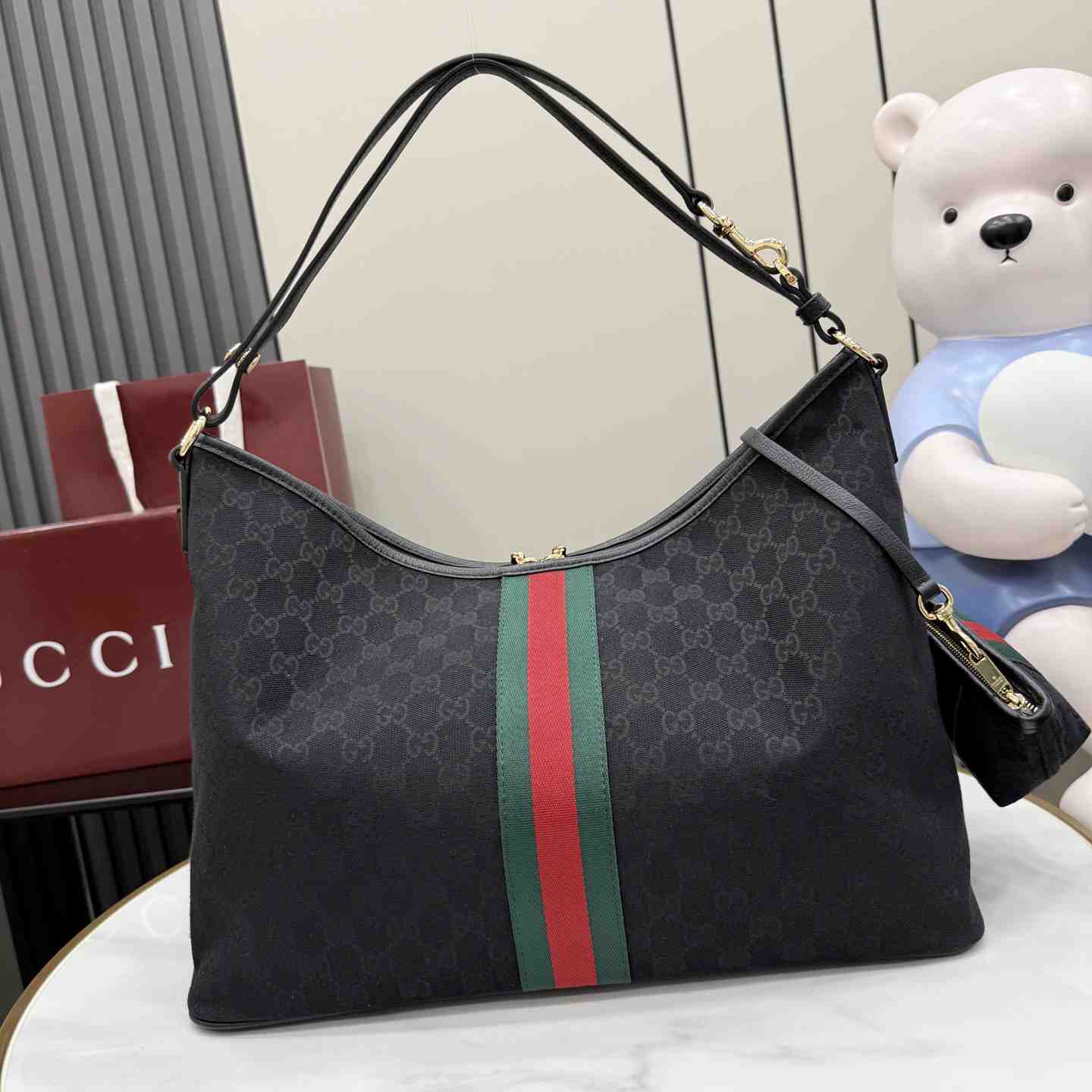 Gucci Large Shoulder Bag With Web A008NS - DesignerGu