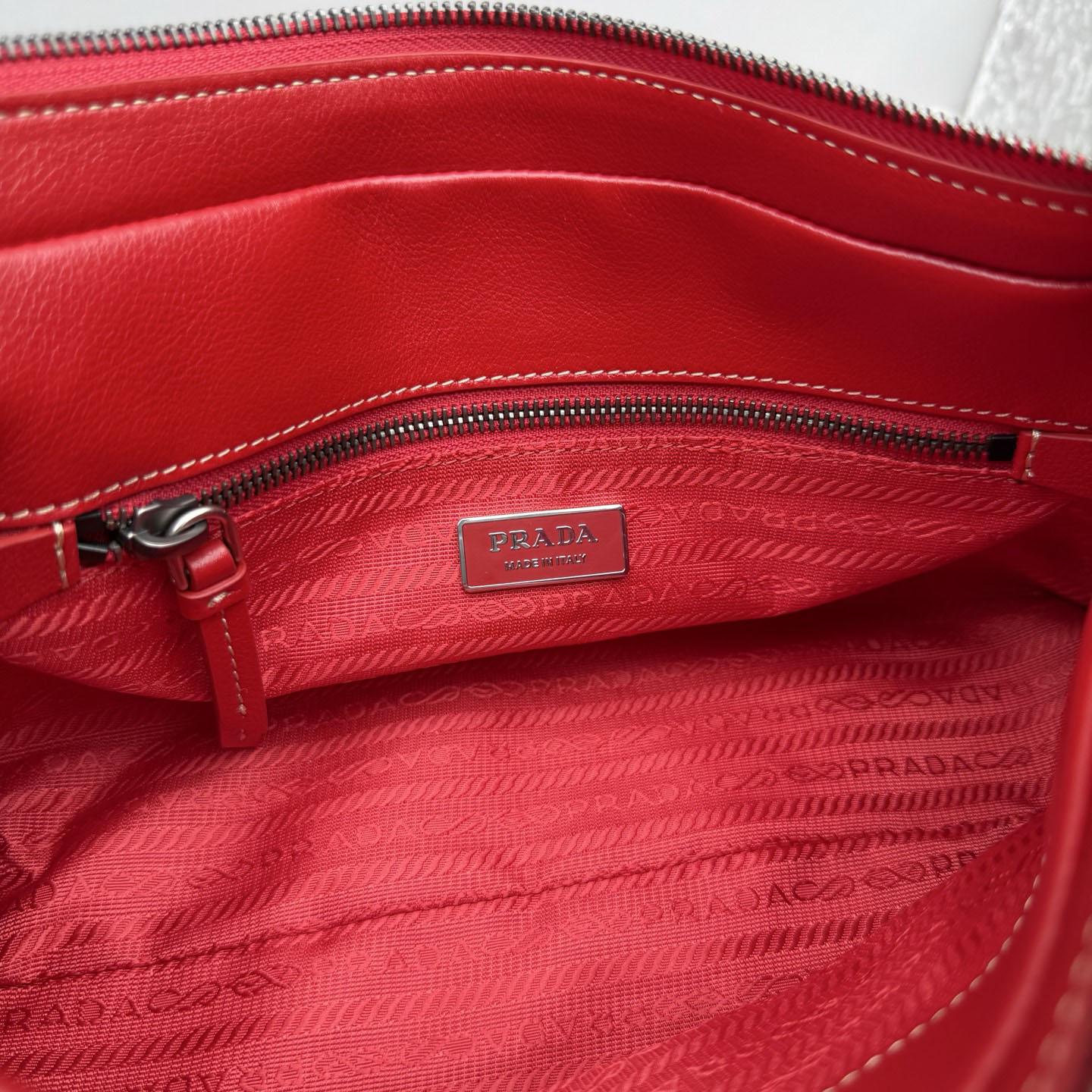 Prada Bonnie Medium Antiqued Leather Tote Bag - DesignerGu