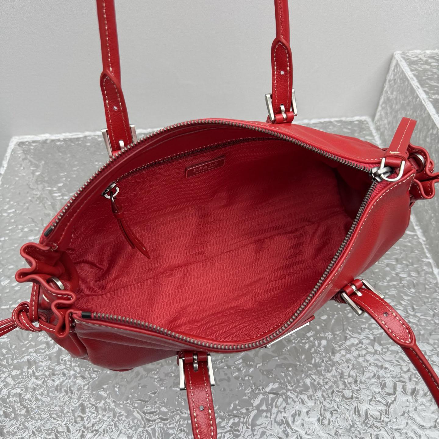 Prada Bonnie Medium Antiqued Leather Tote Bag - DesignerGu