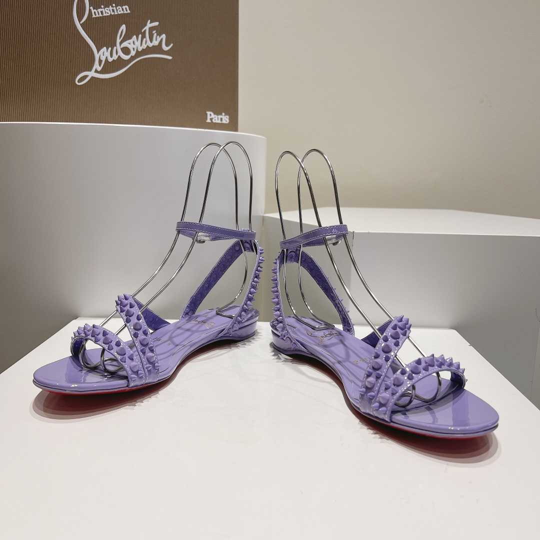 Christian Louboutin Mafaldina Spikes Leather Sandals - DesignerGu