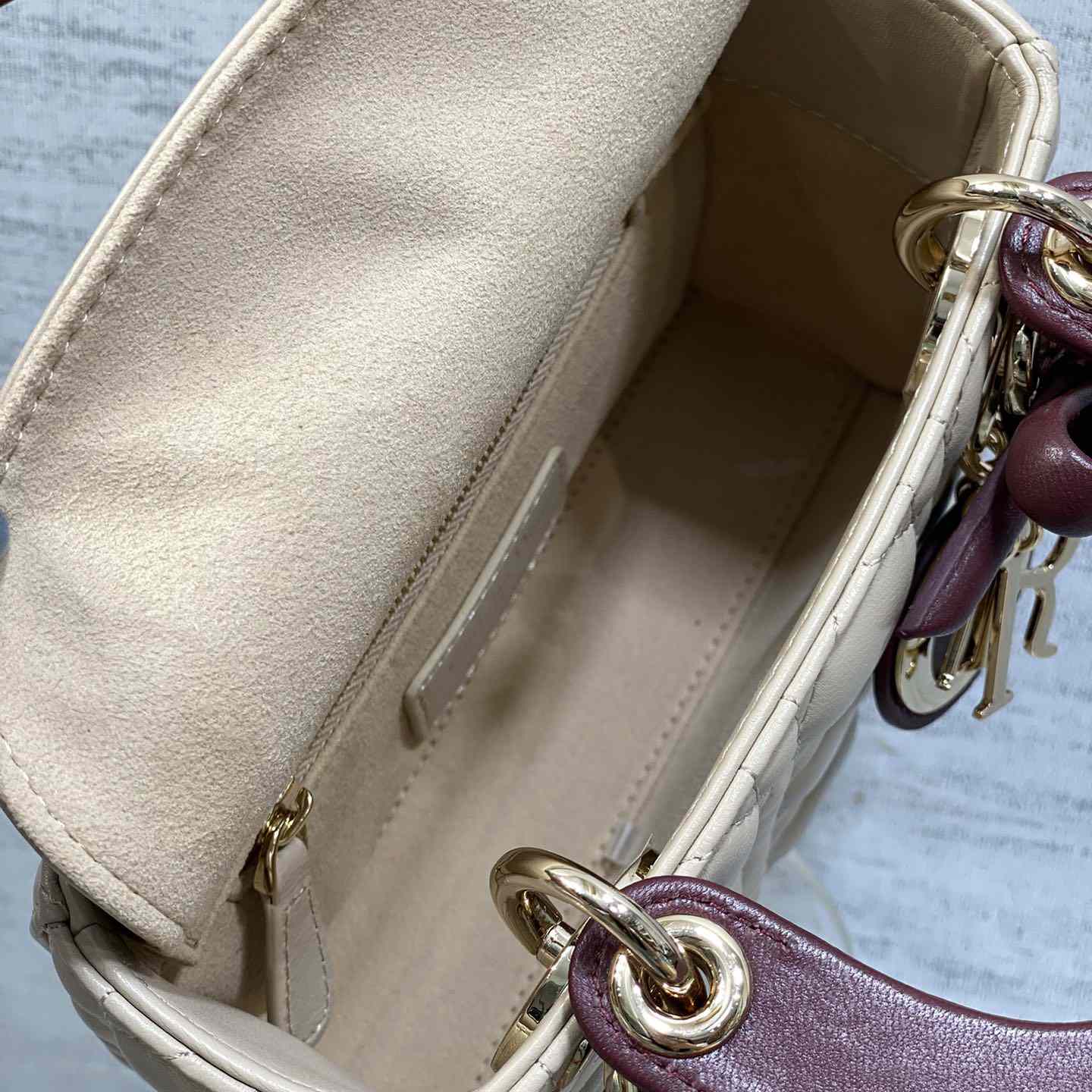 Dior Mini Lady Dior Bag With Chain - DesignerGu