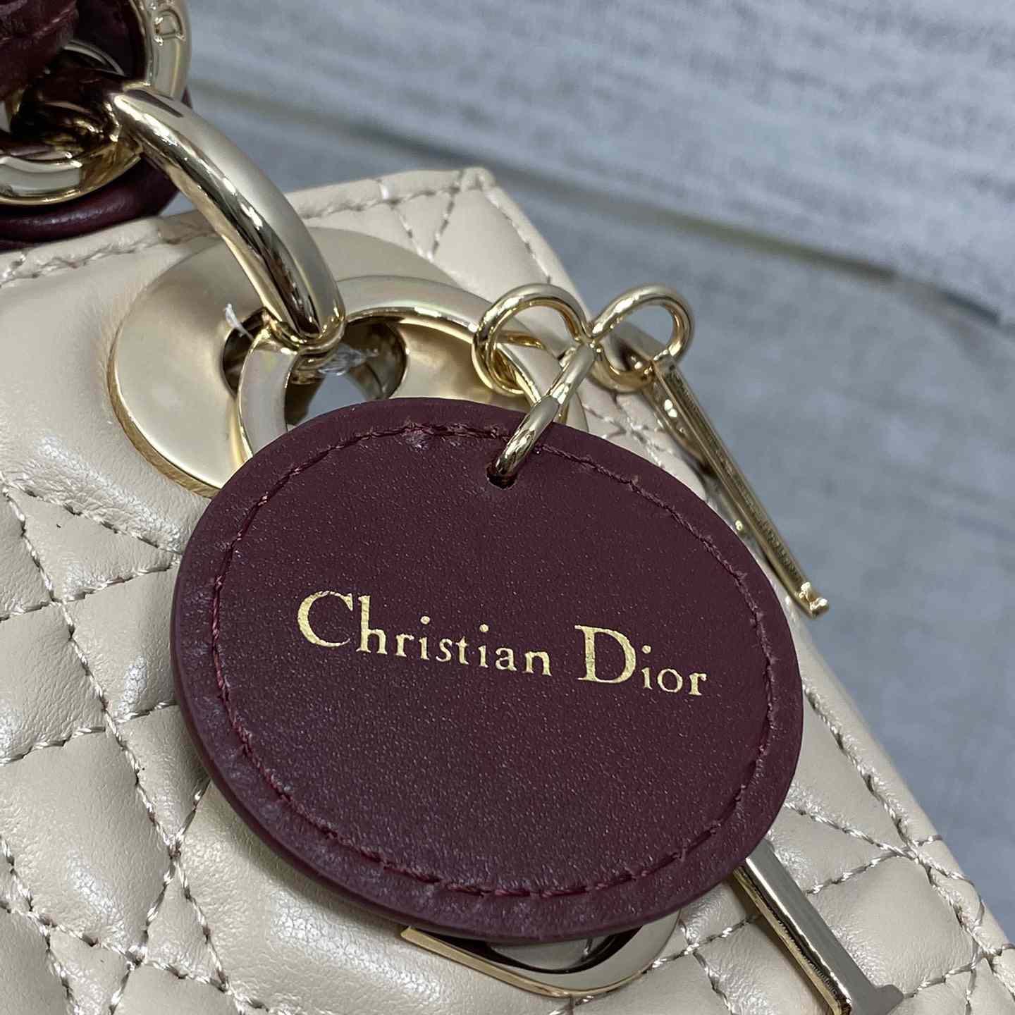 Dior Mini Lady Dior Bag With Chain - DesignerGu