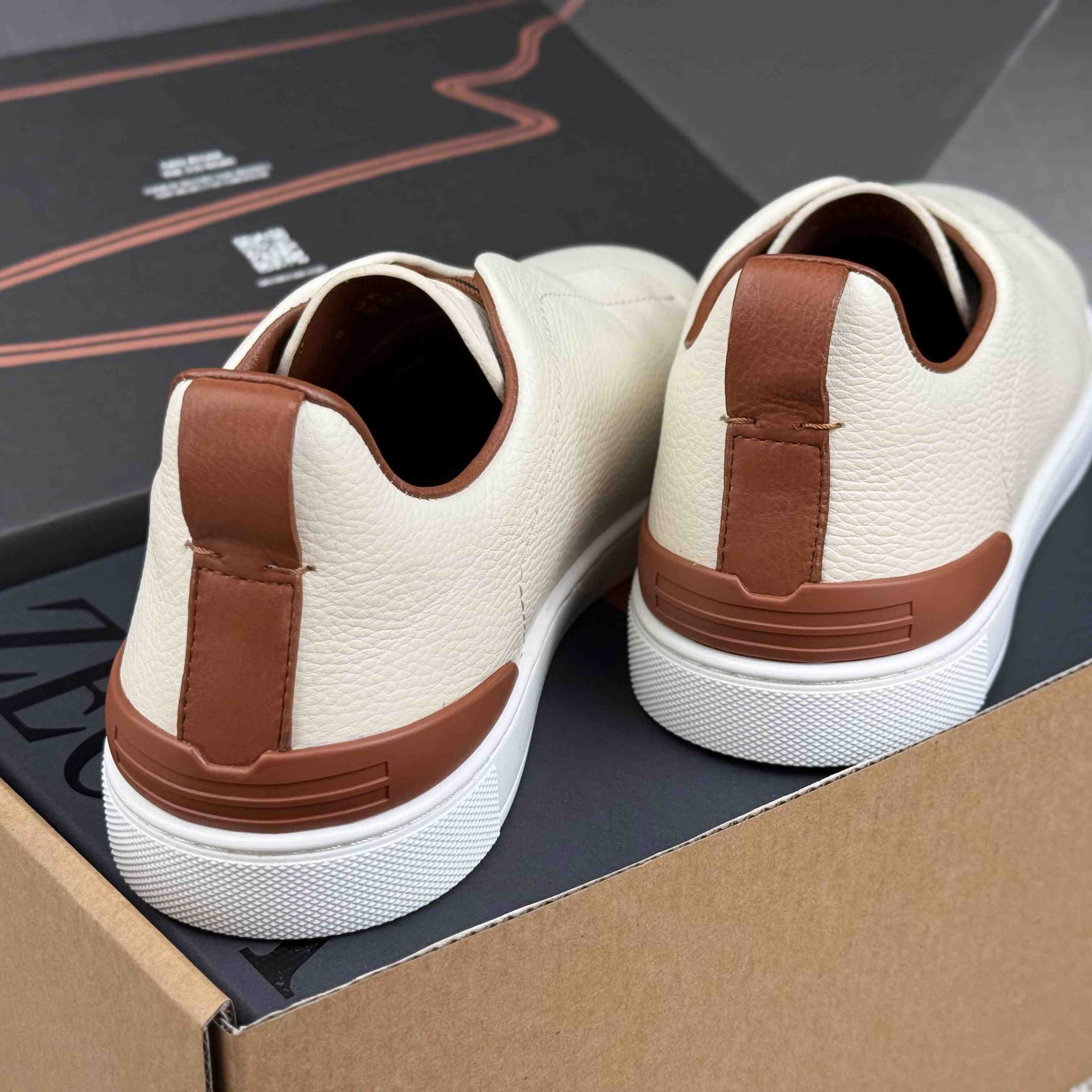 Zegna Triple Stitch Calfskin Sneaker - DesignerGu