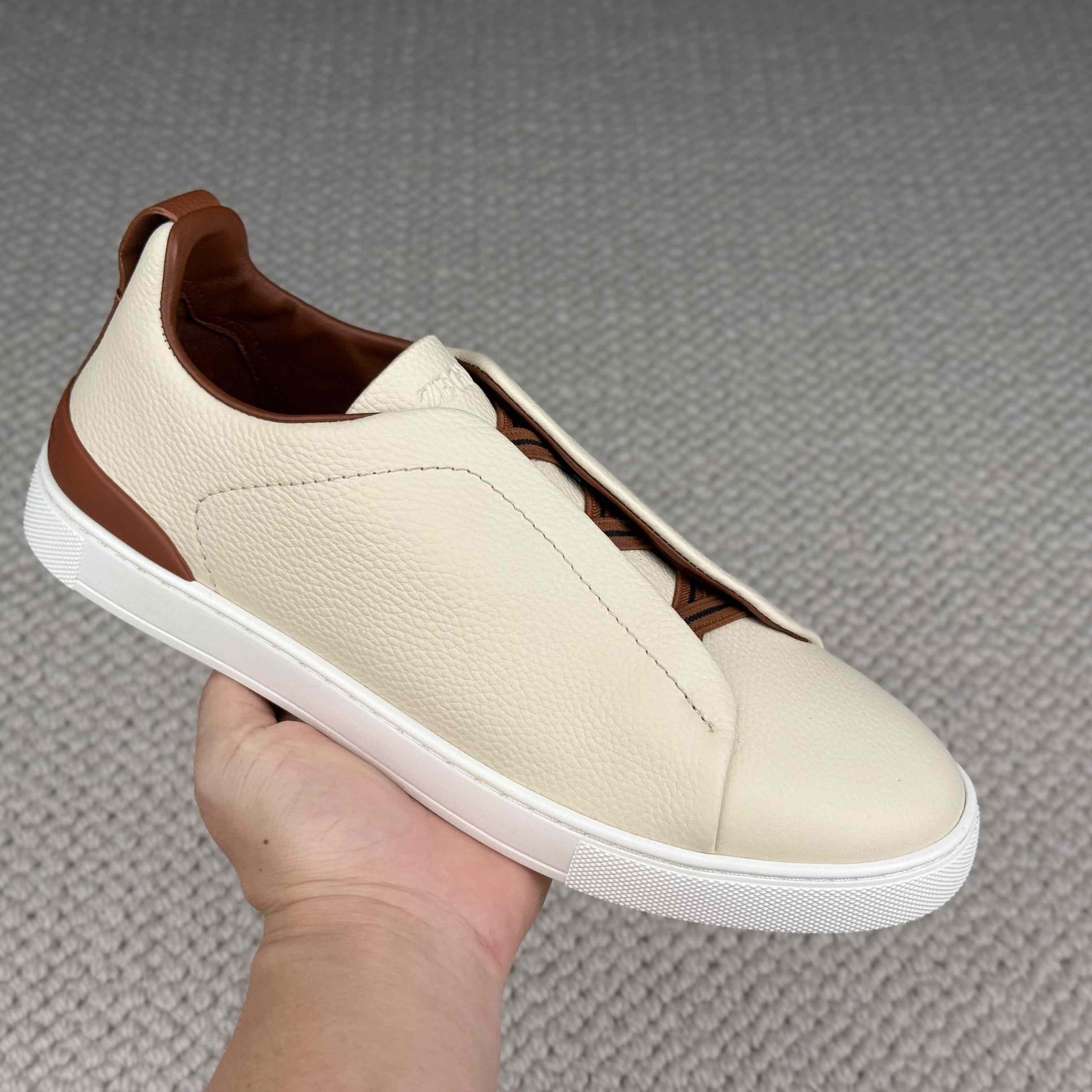 Zegna Triple Stitch Calfskin Sneaker - DesignerGu