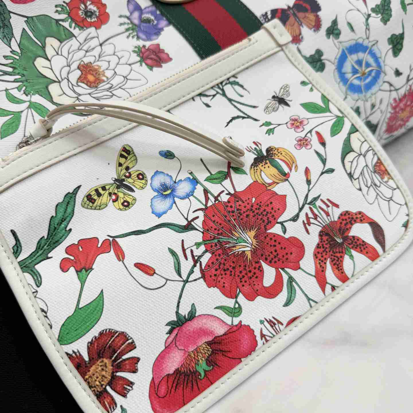 Gucci Giglio Flora Large Tote Bag 853971 - DesignerGu