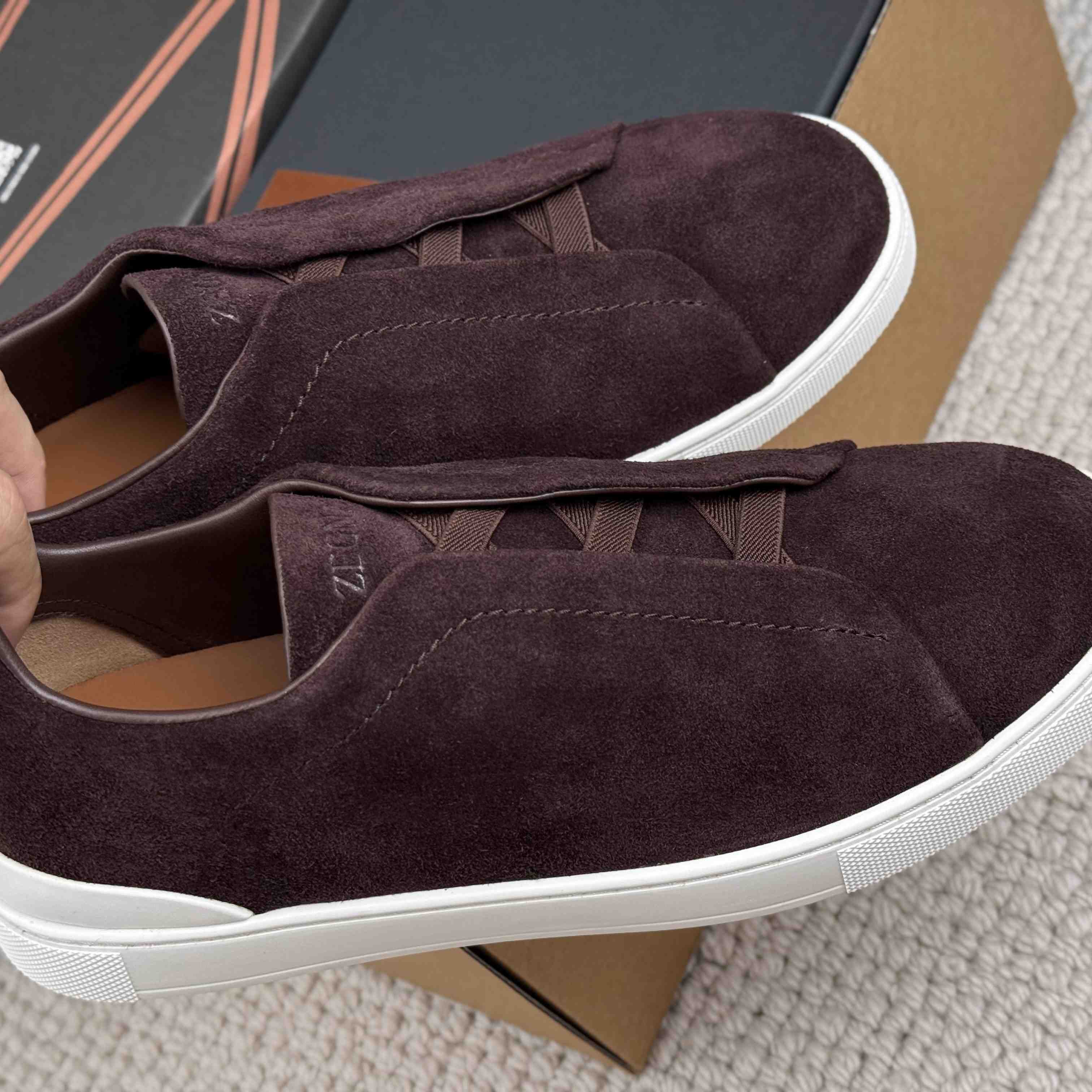 Zegna Triple Stitch Calfskin Sneaker - DesignerGu