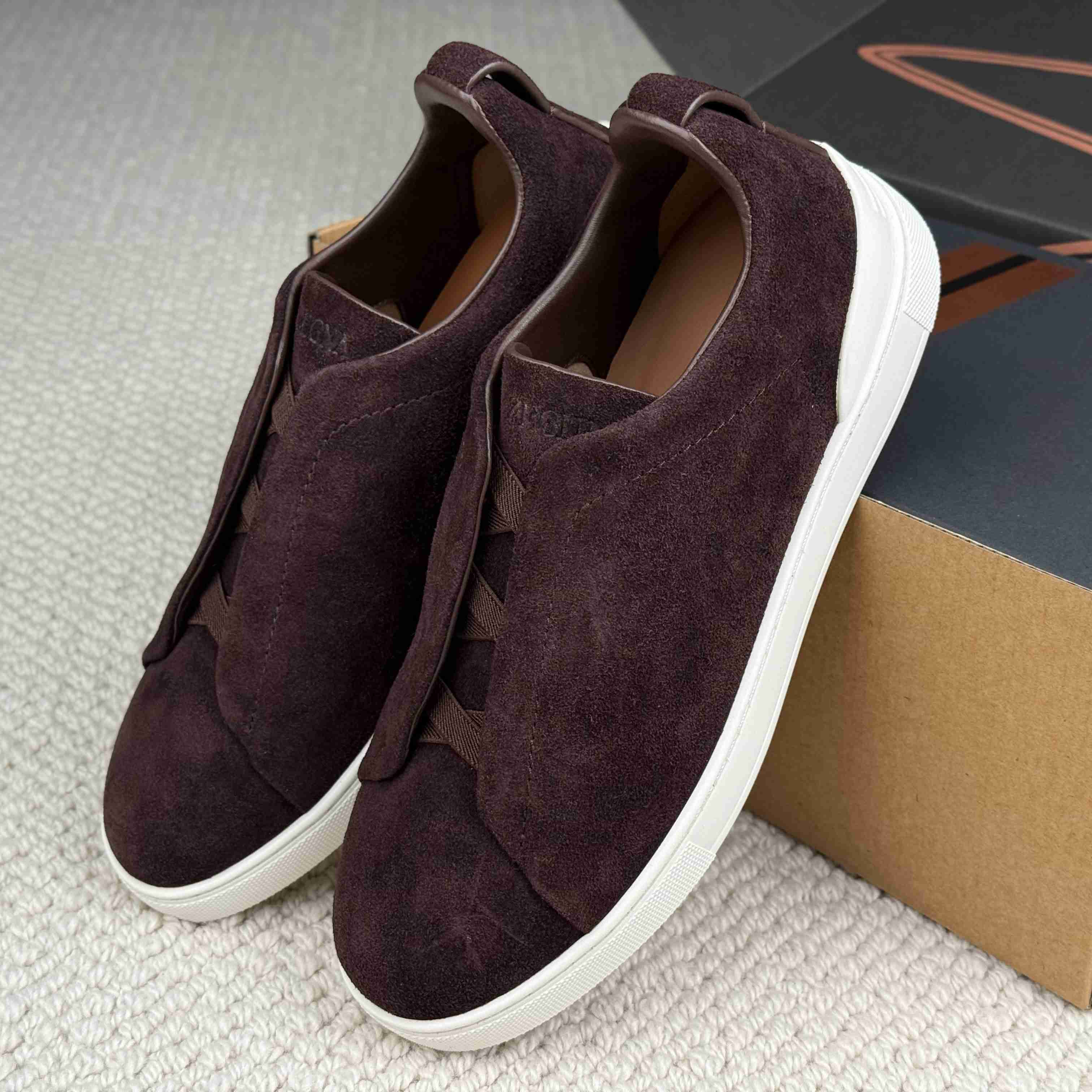 Zegna Triple Stitch Calfskin Sneaker - DesignerGu