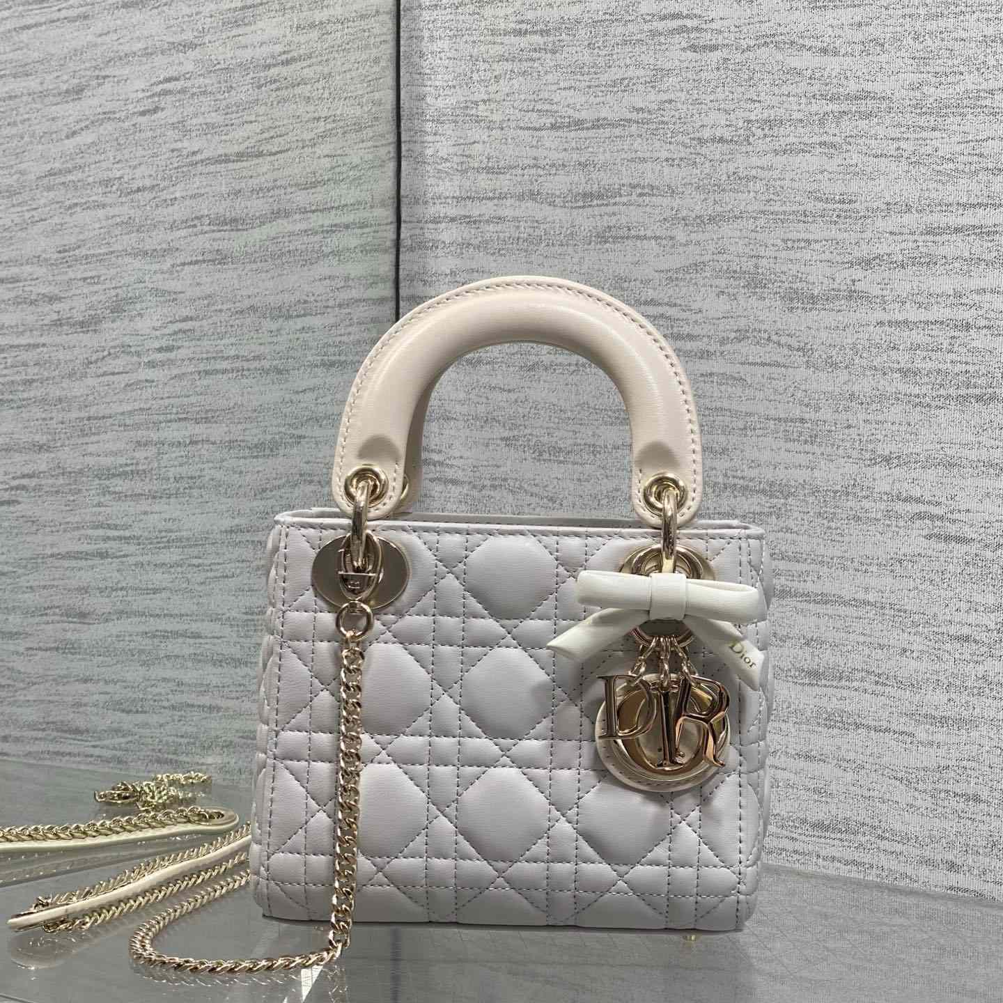 Dior Mini Lady Dior Bag With Chain - DesignerGu