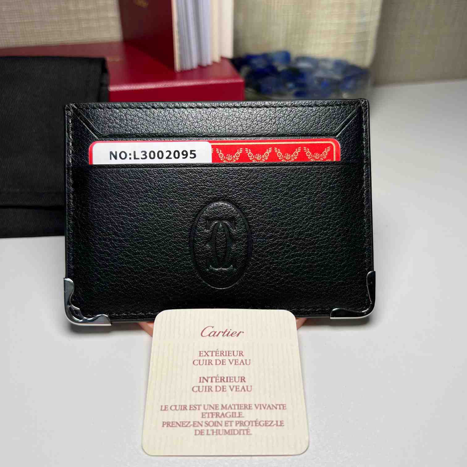 Cartier Leather Must De Cartier Card Holder - DesignerGu