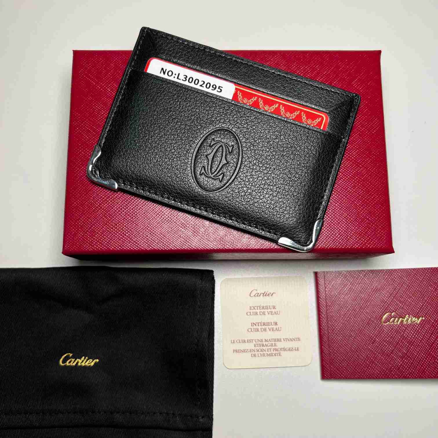 Cartier Leather Must De Cartier Card Holder - DesignerGu