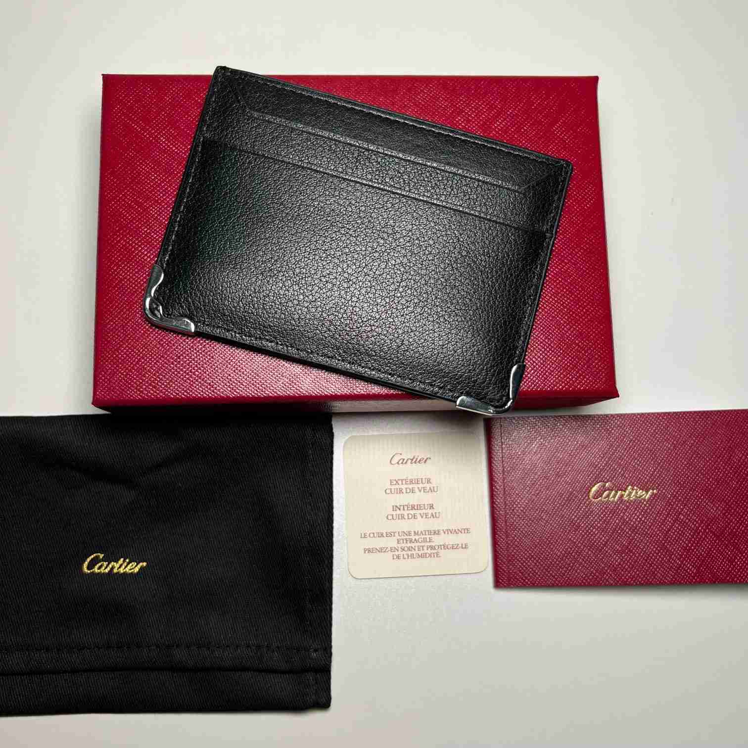 Cartier Leather Must De Cartier Card Holder - DesignerGu