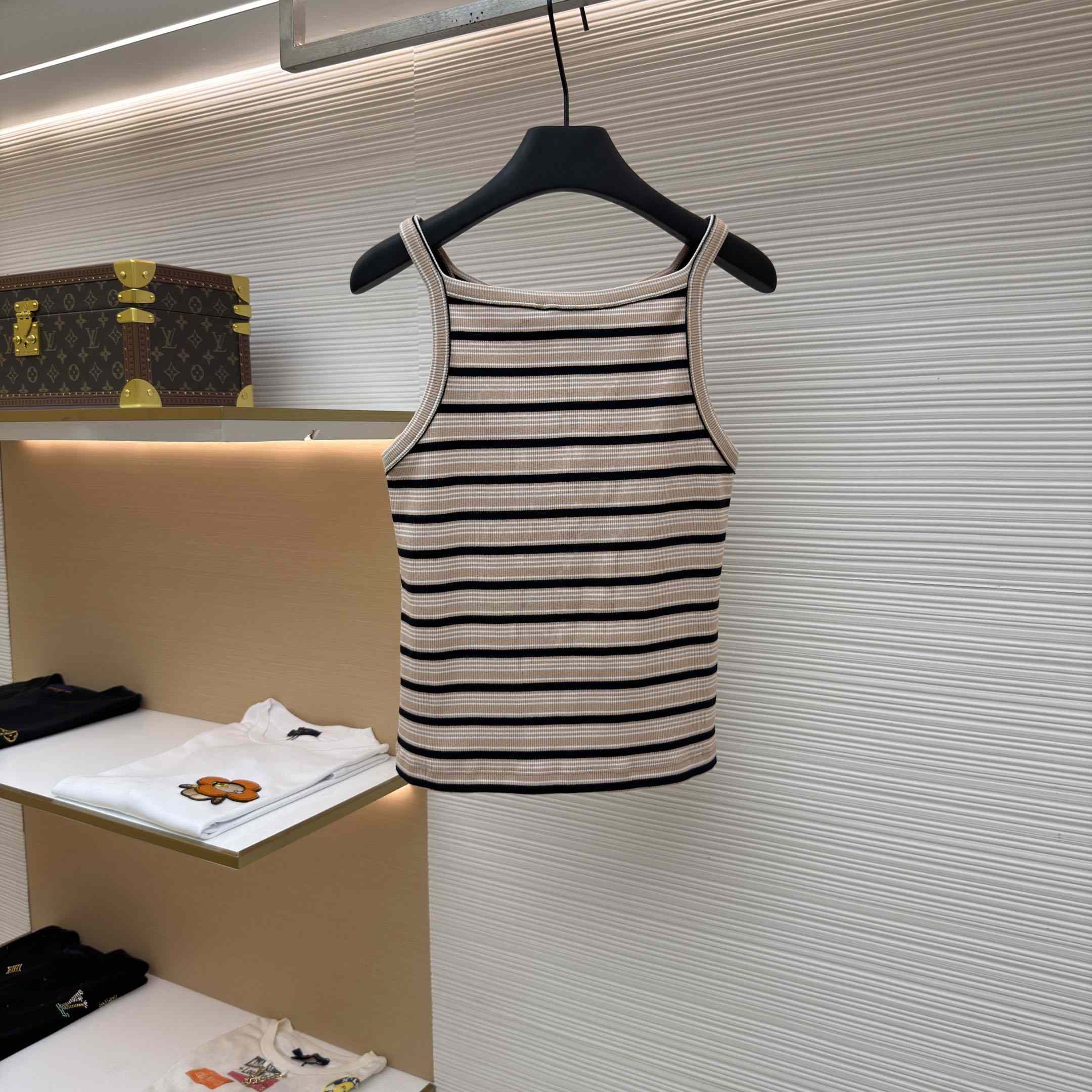 Fendi Multicolour Cotton Striped Knit Top - DesignerGu