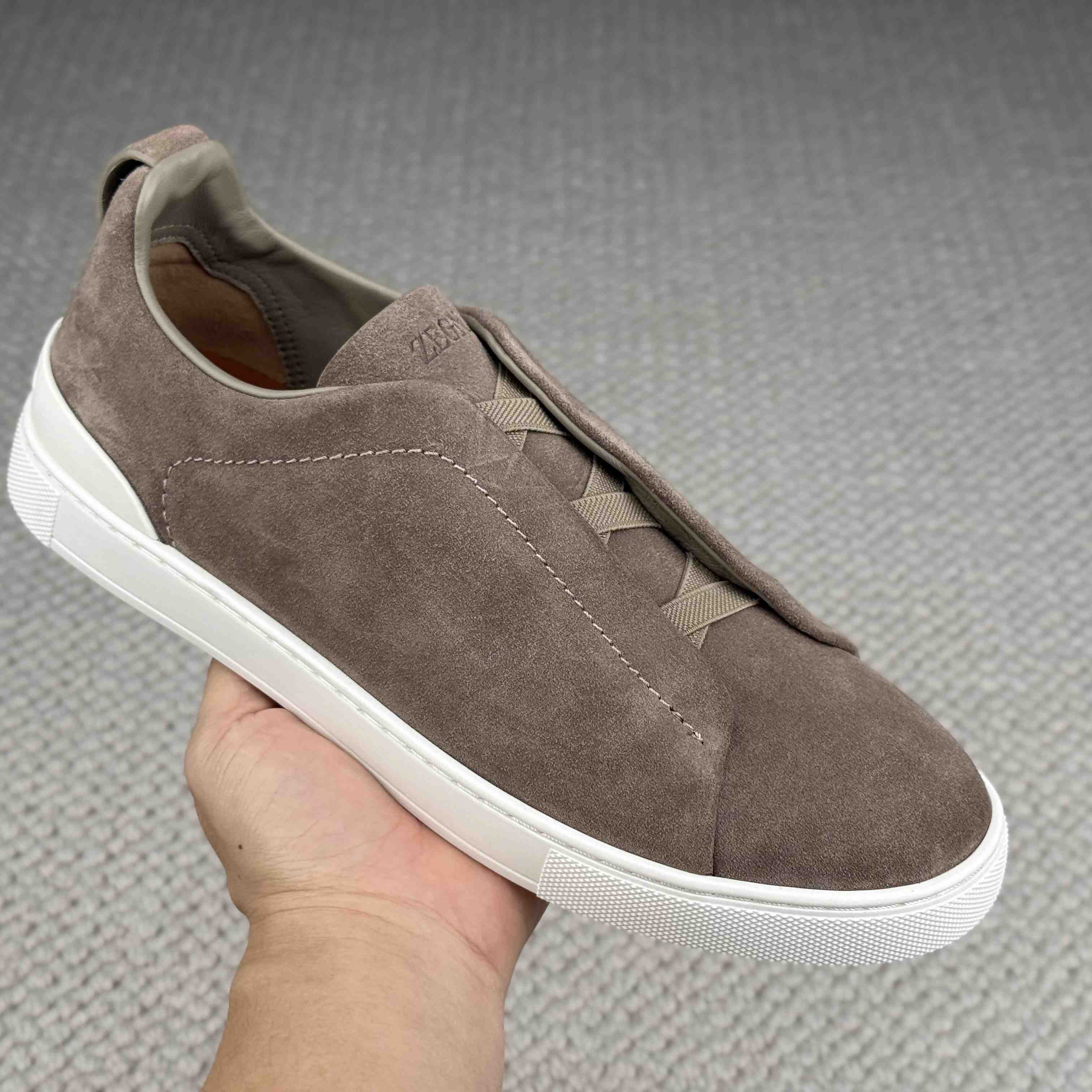Zegna Triple Stitch Calfskin Sneaker - DesignerGu