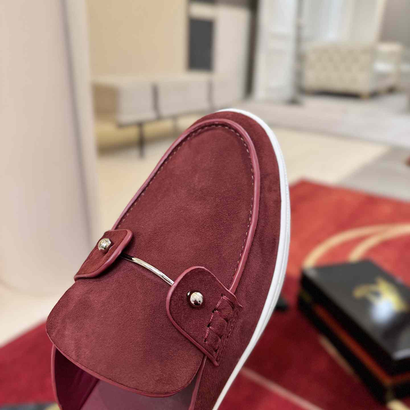 Christian Louboutin Chanme Donna Leather Boat Shoe Mules - DesignerGu