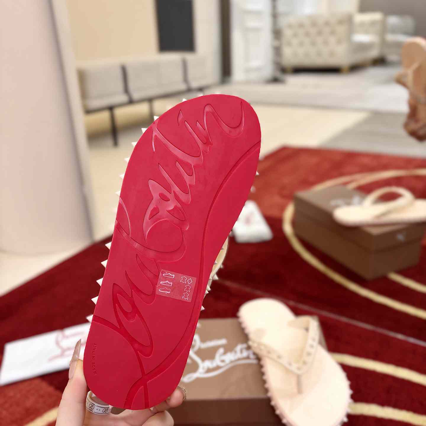 Christian Louboutin Super Loubi Flip Flops - DesignerGu