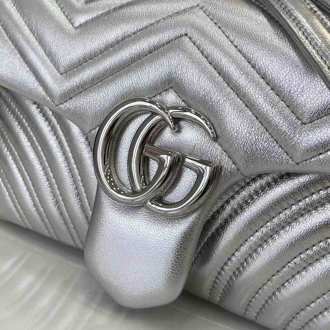 Gucci GG Marmont Small Shoulder Bag In Leather - DesignerGu