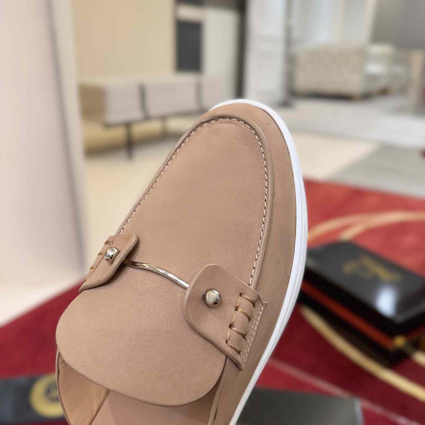 Christian Louboutin Chanme Donna Leather Boat Shoe Mules - DesignerGu