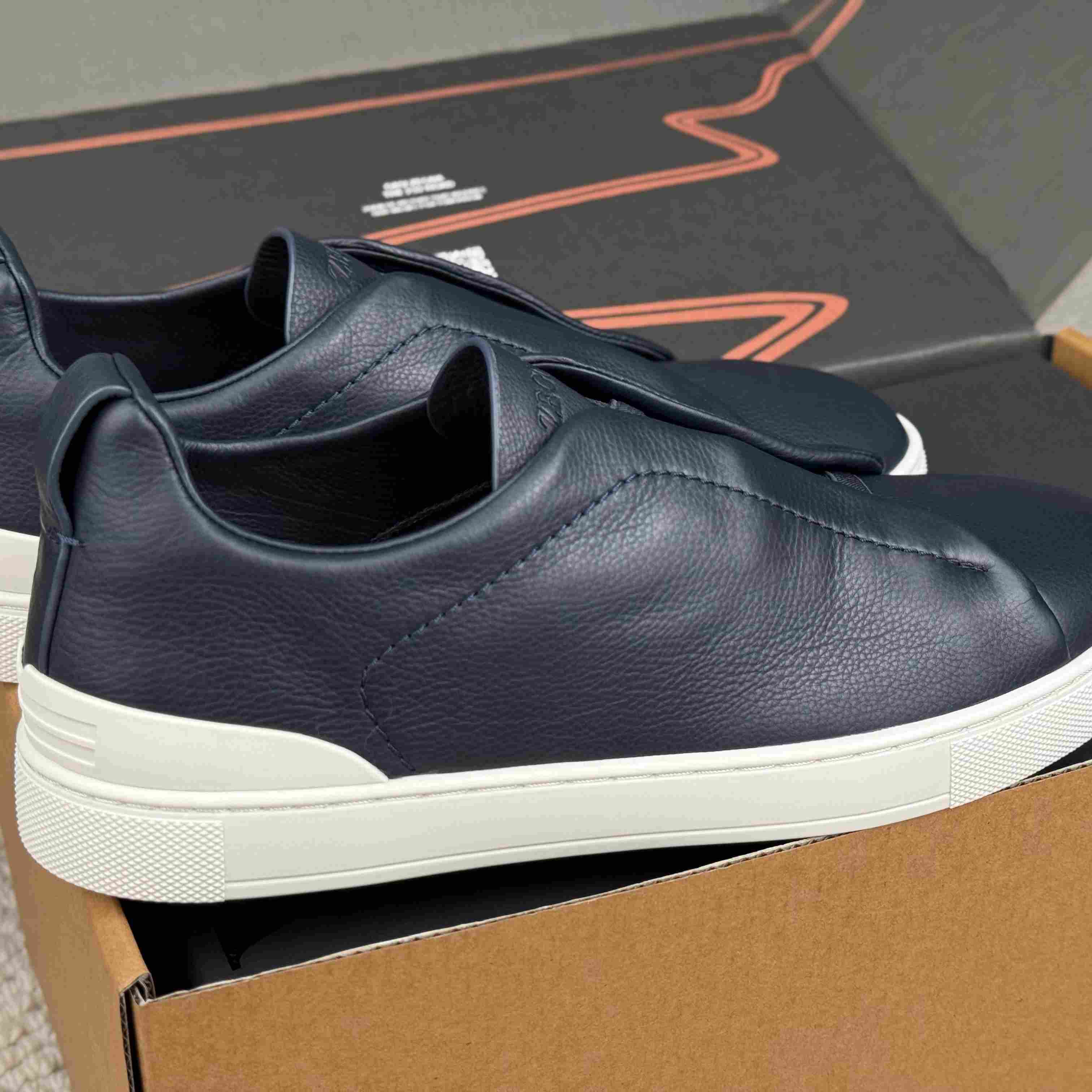 Zegna Triple Stitch Calfskin Sneaker - DesignerGu