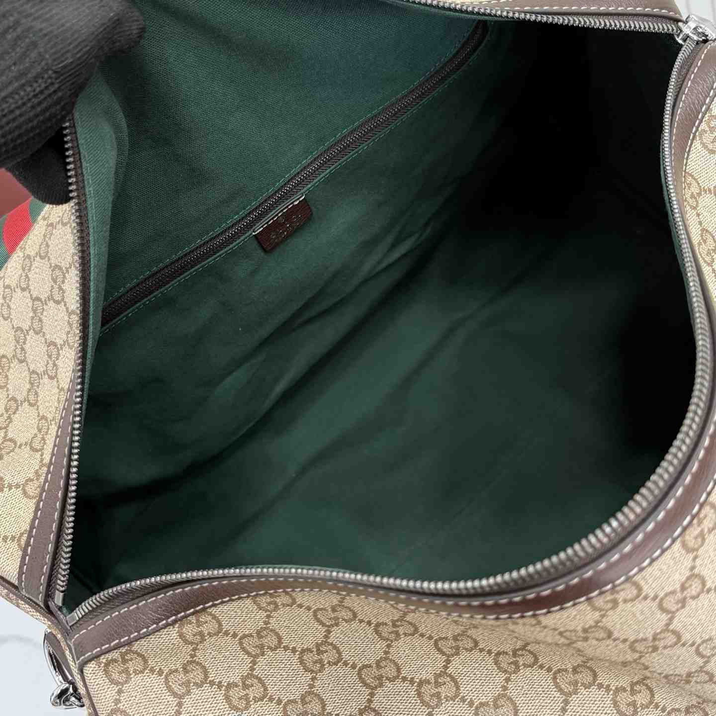Gucci Medium Duffle Bag With Web  A00BC5 - DesignerGu