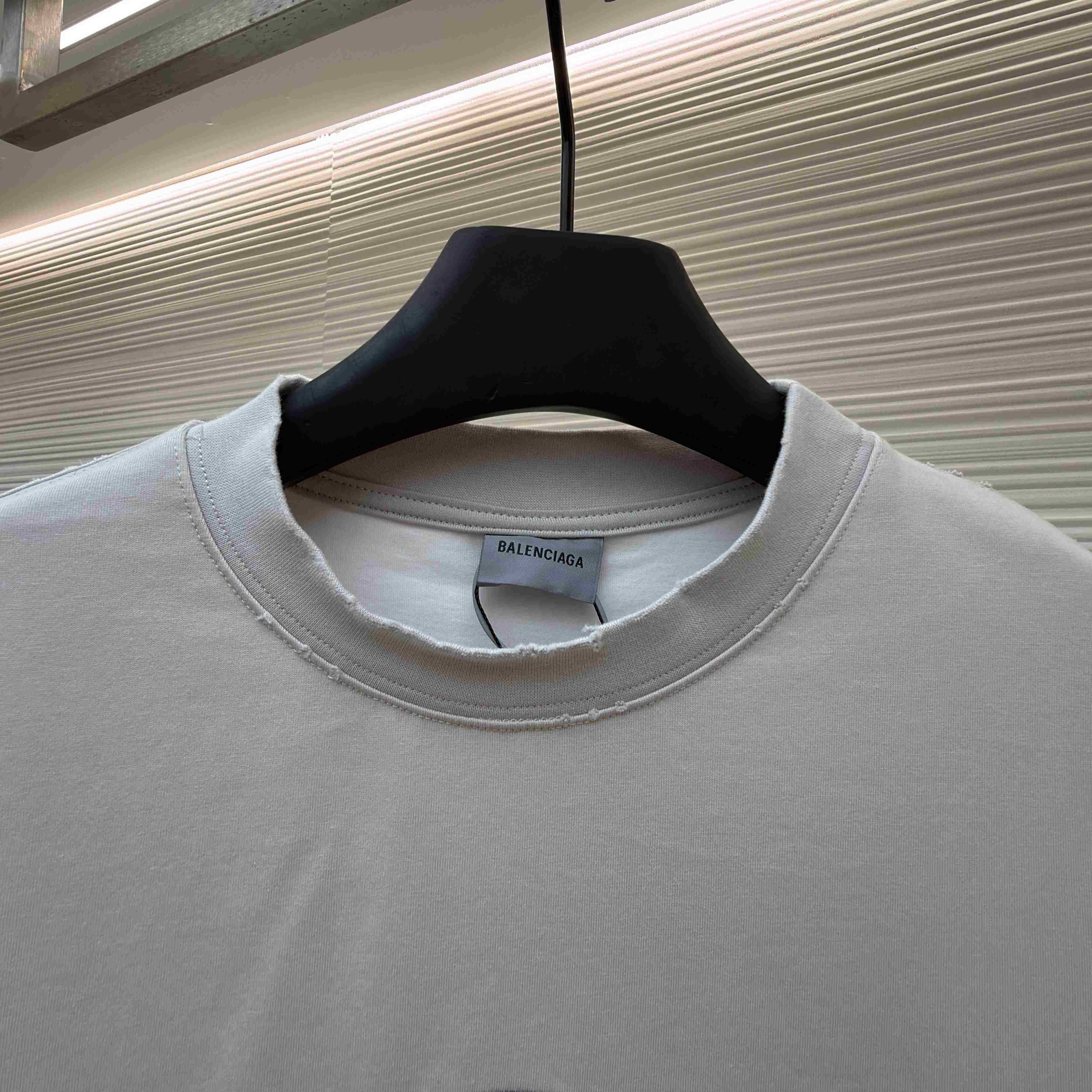 Balenciaga Hybrid Double T-shirt In Light Grey/White - DesignerGu