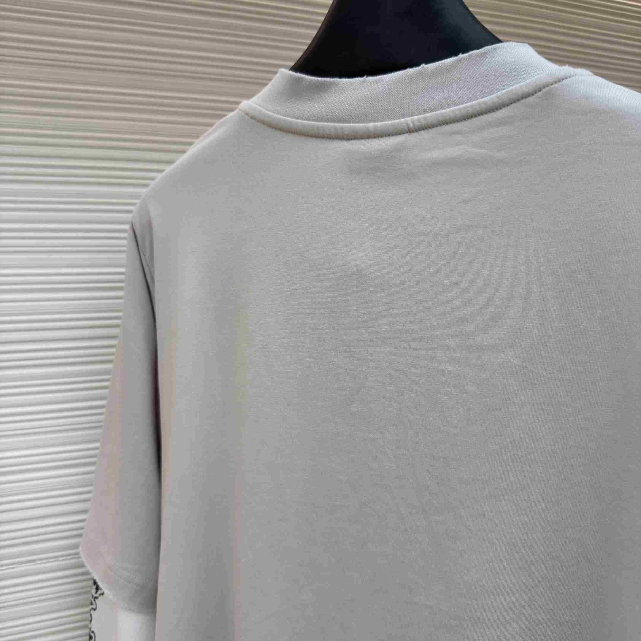 Balenciaga Hybrid Double T-shirt In Light Grey/White - DesignerGu