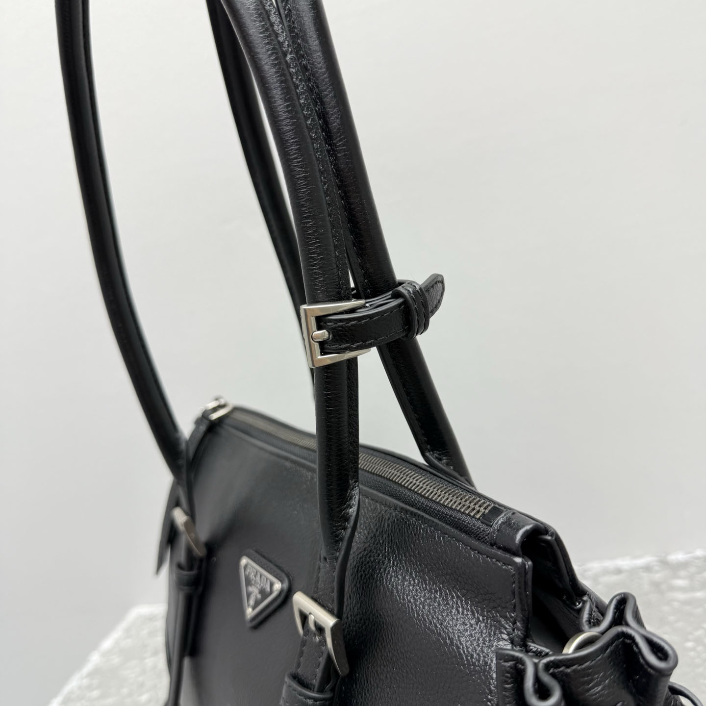 Prada Bonnie Medium Antiqued Leather Tote Bag - DesignerGu