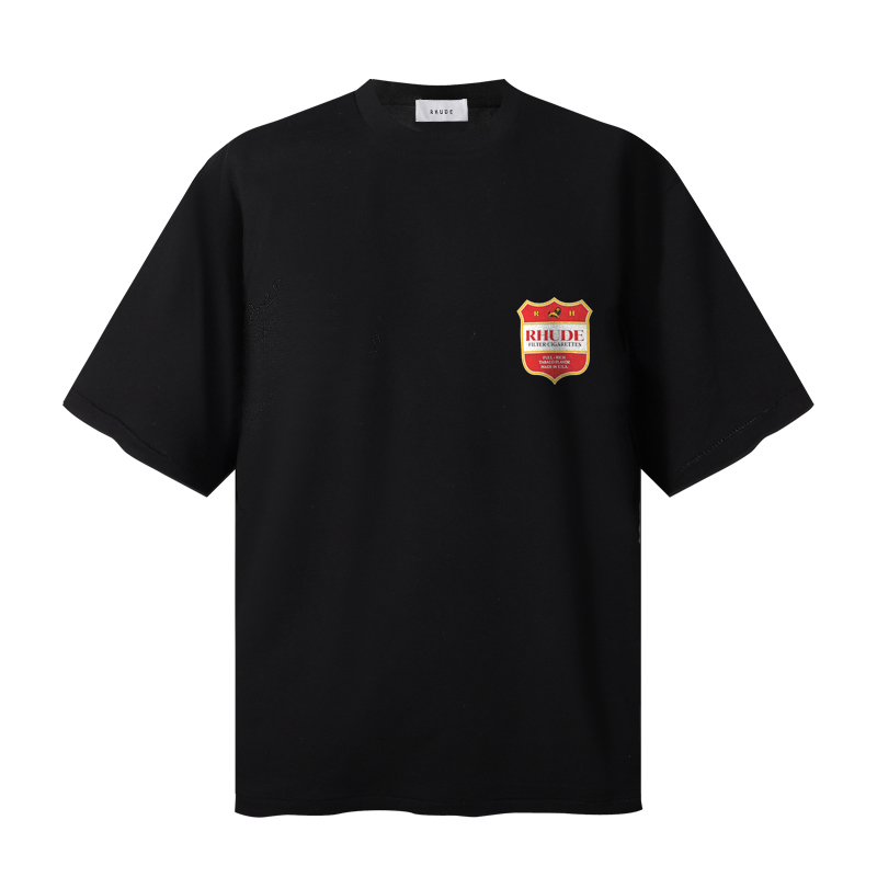 Rhude Filtaro Crest Cotton T-Shirt 'Black' - DesignerGu