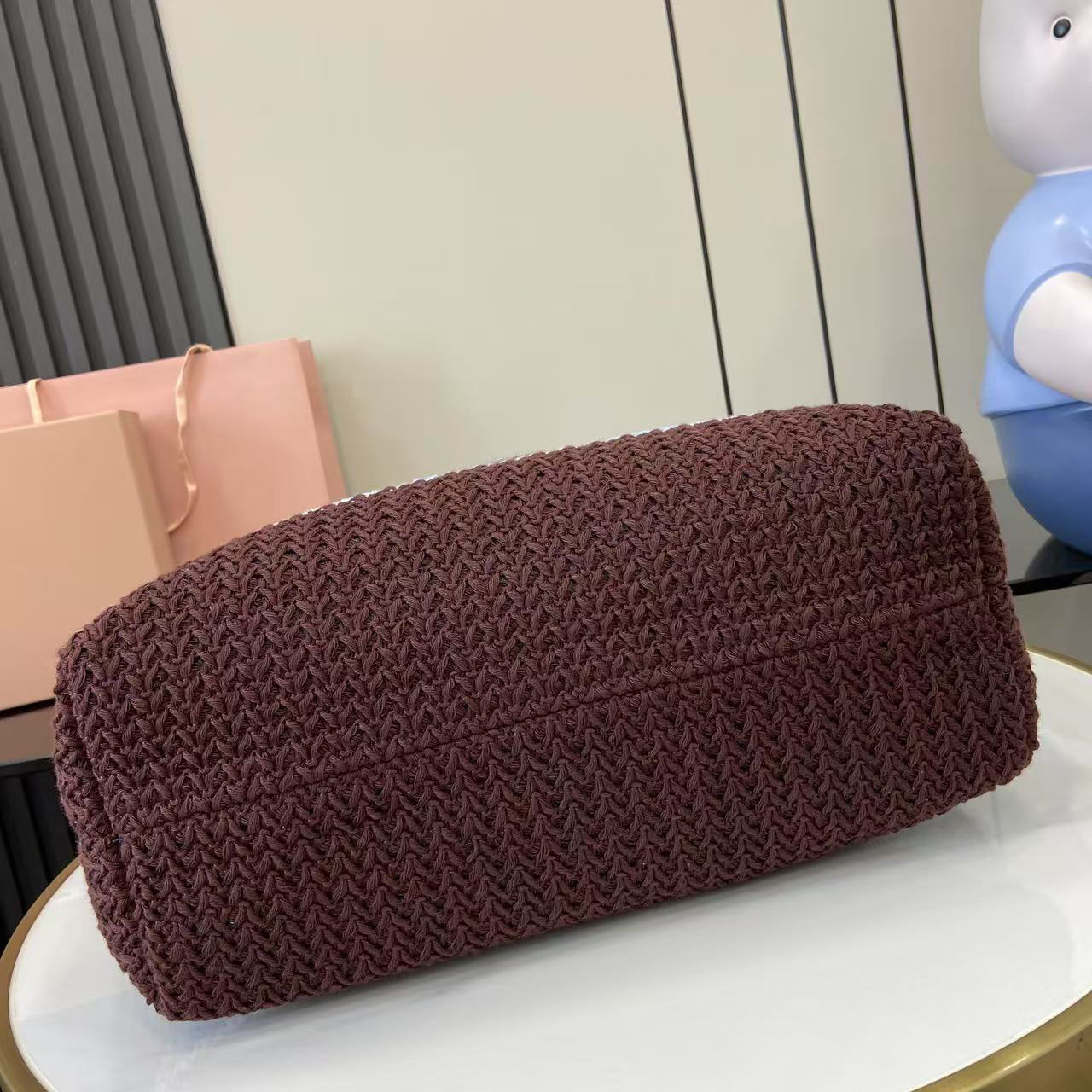 Miu Miu Raffia-Effect Woven ToteBag 5BG228 - DesignerGu