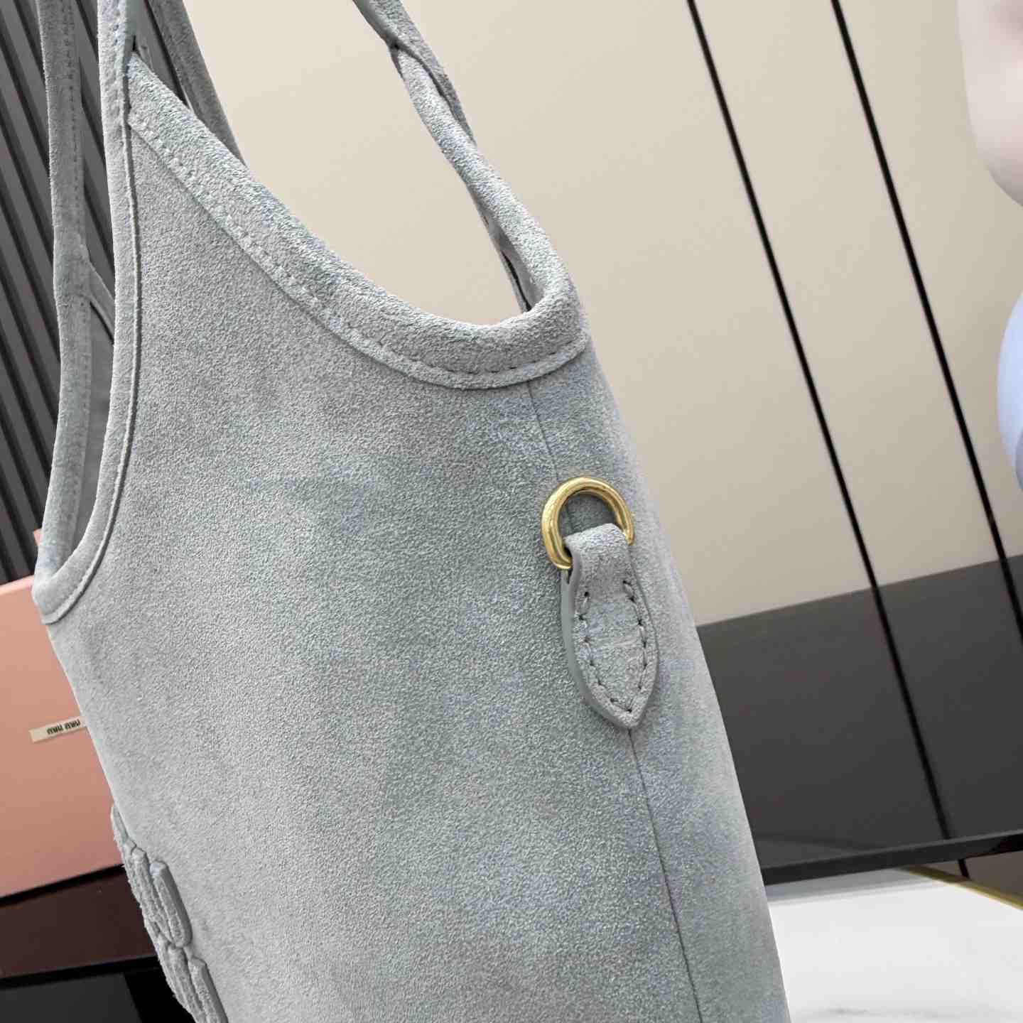 Miu Miu Ivy Suede Bag 5BG231 - DesignerGu