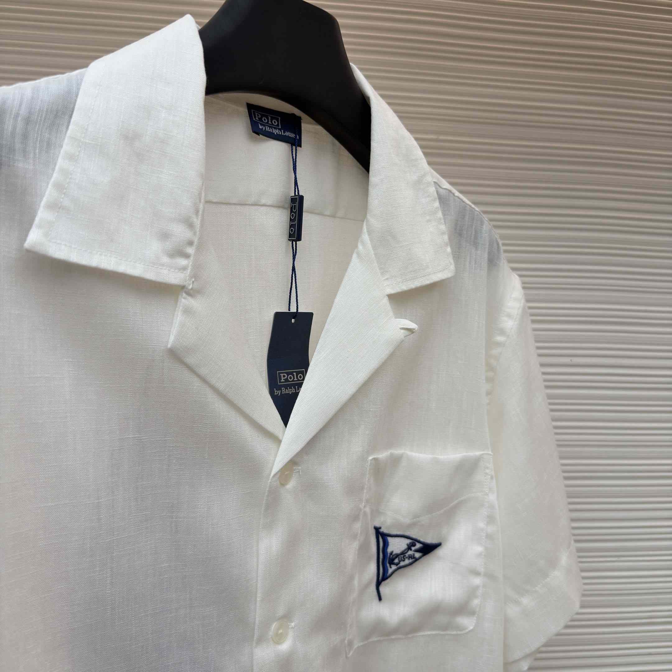  Ralph Lauren Linen Camp Shirt Vintage Nautical Sail - DesignerGu