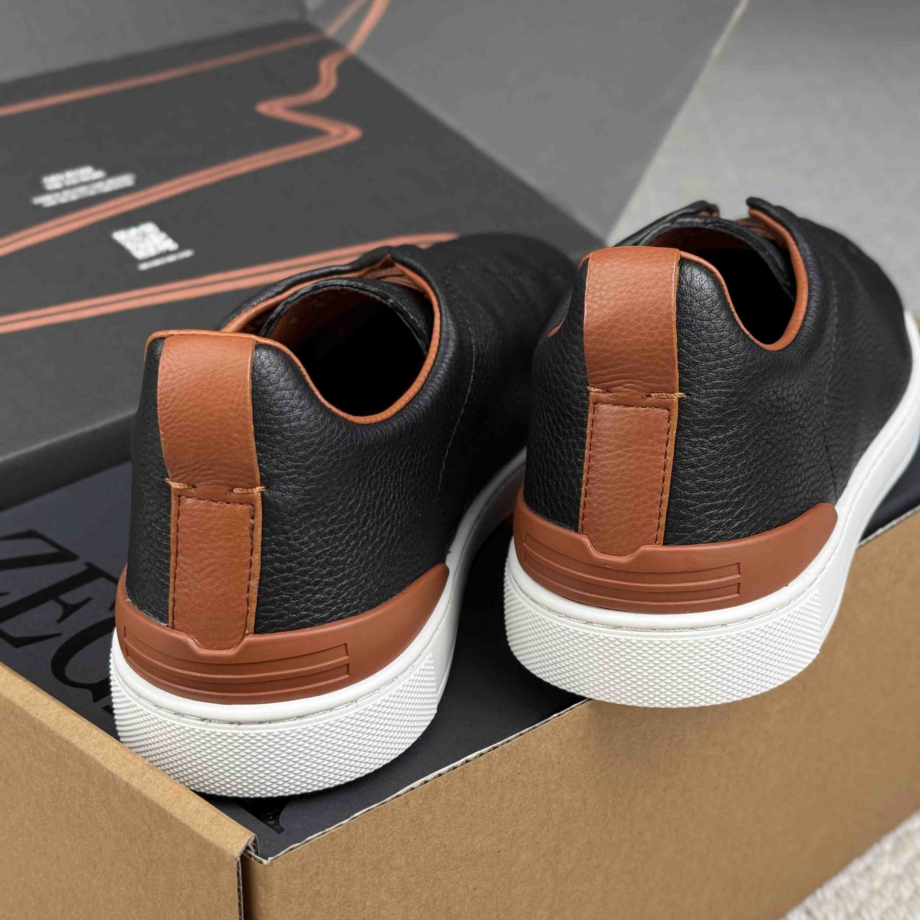 Zegna Triple Stitch Calfskin Sneaker - DesignerGu