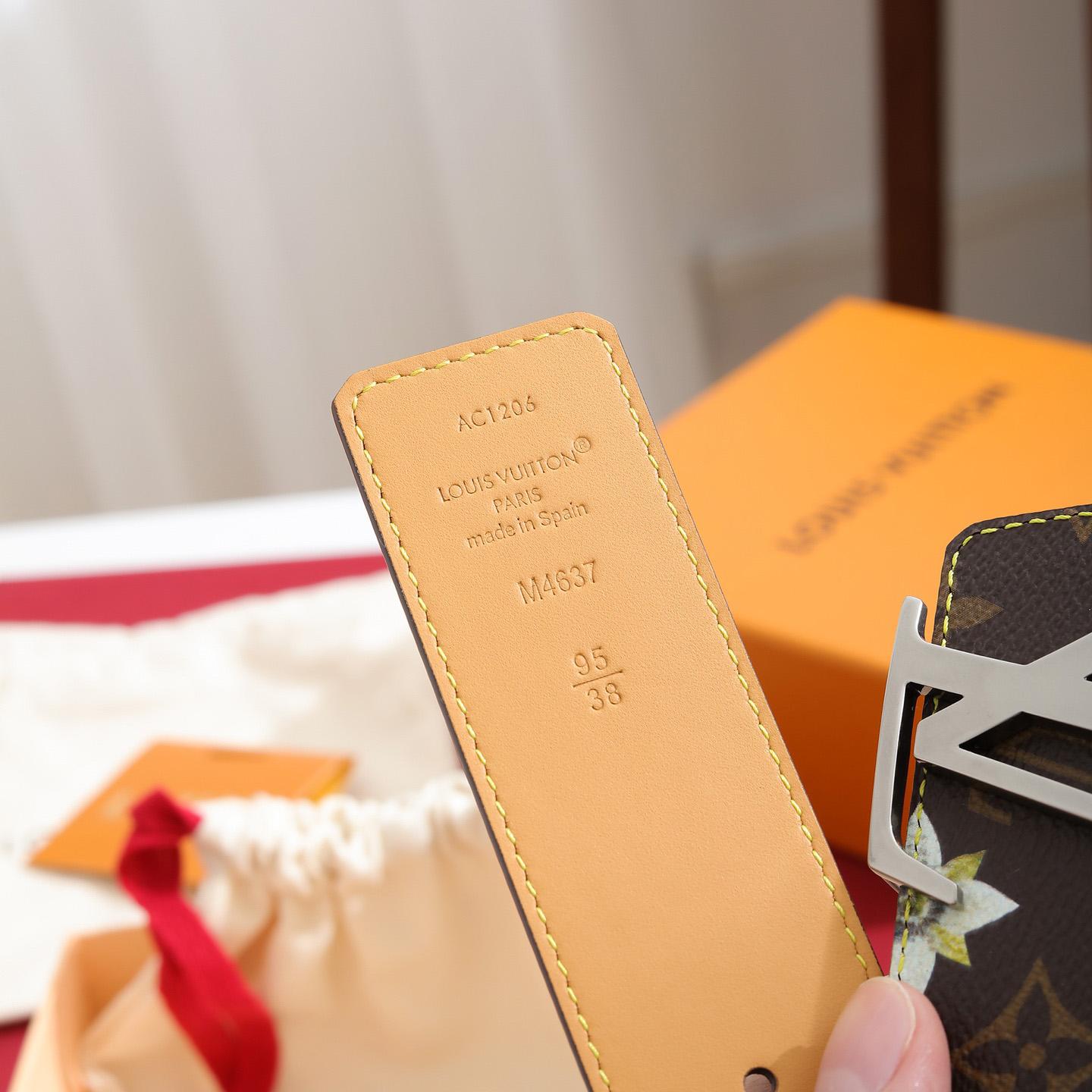 Louis Vuitton LV Initiales Monogram Flower 40mm Reversible Belt - DesignerGu